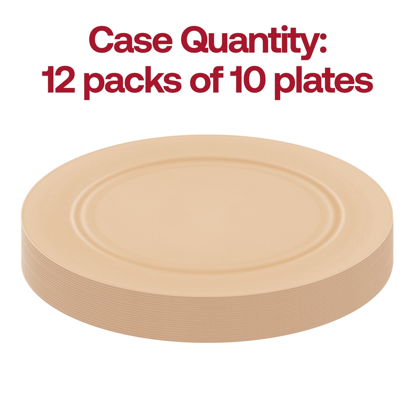 120-count pack of 7.5-inch round disposable plastic plates in matte bright yellow