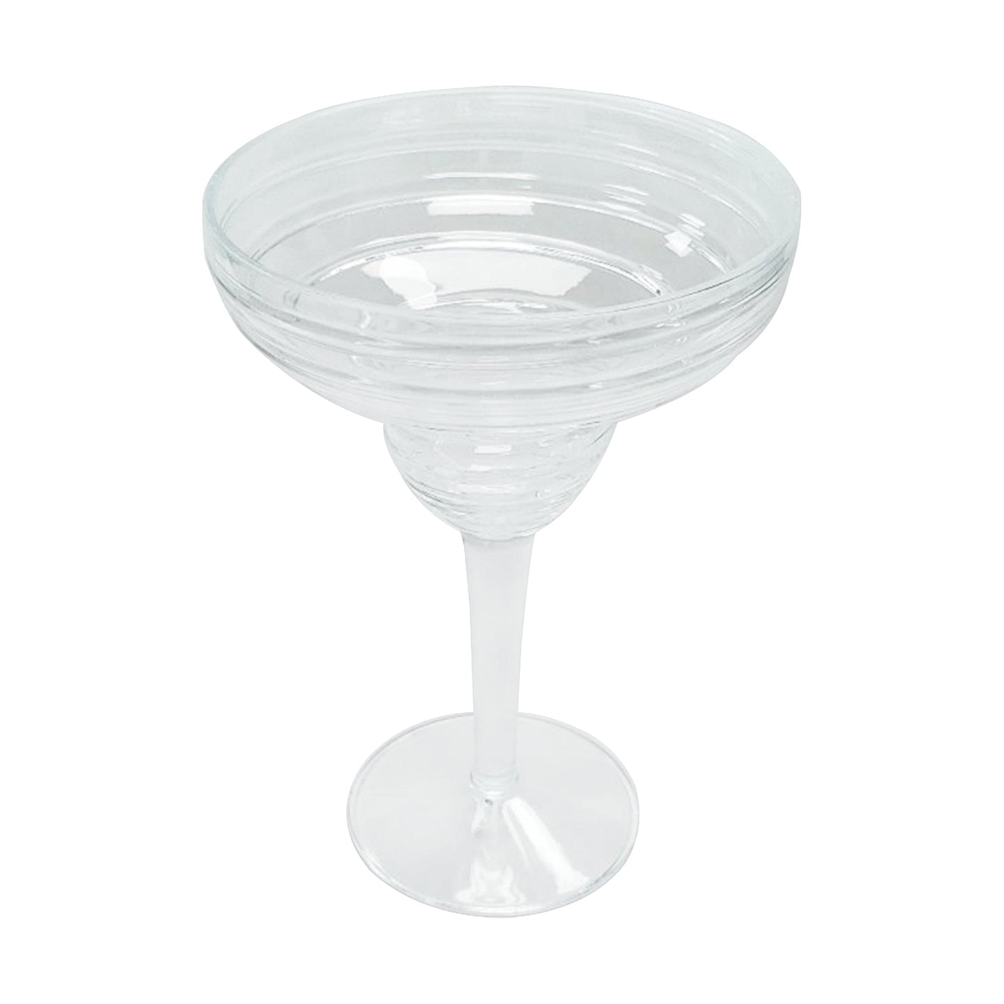 14 oz Clear Spiral Margarita Plastic Goblets add festive flair and sophistication to cocktail hours and special celebrations