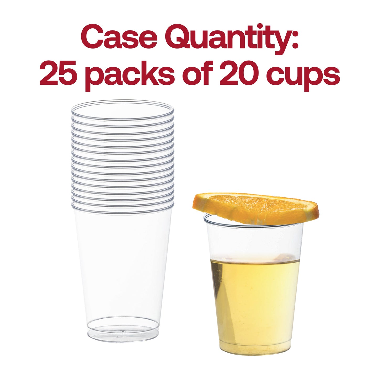 500-pack of crystal clear round plastic disposable cups, 7 oz size, perfect for parties, picnics, or corporate events