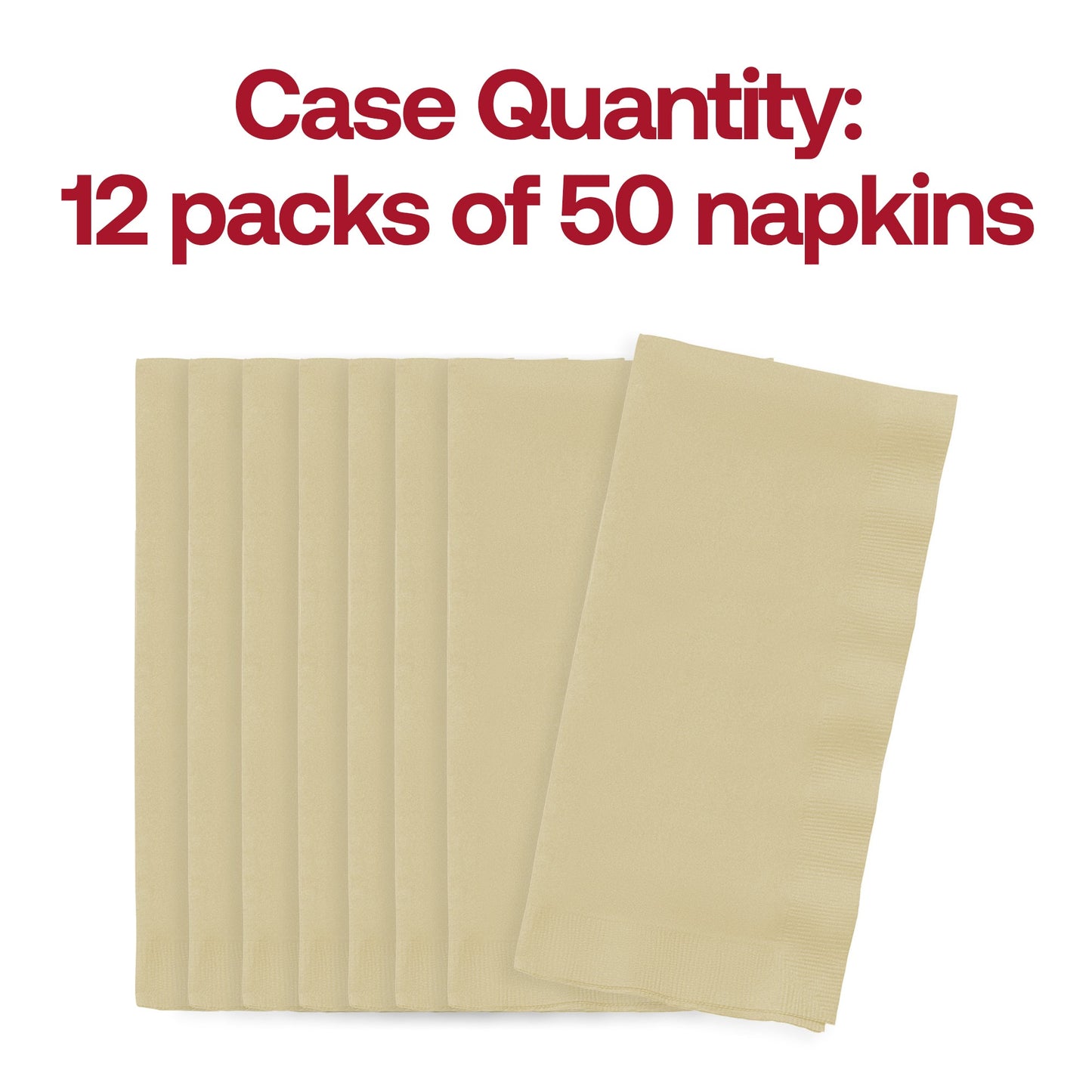 600-count pack of disposable ivory paper napkins, 16 x 16 inches, perfect for parties, catering, or casual dining.