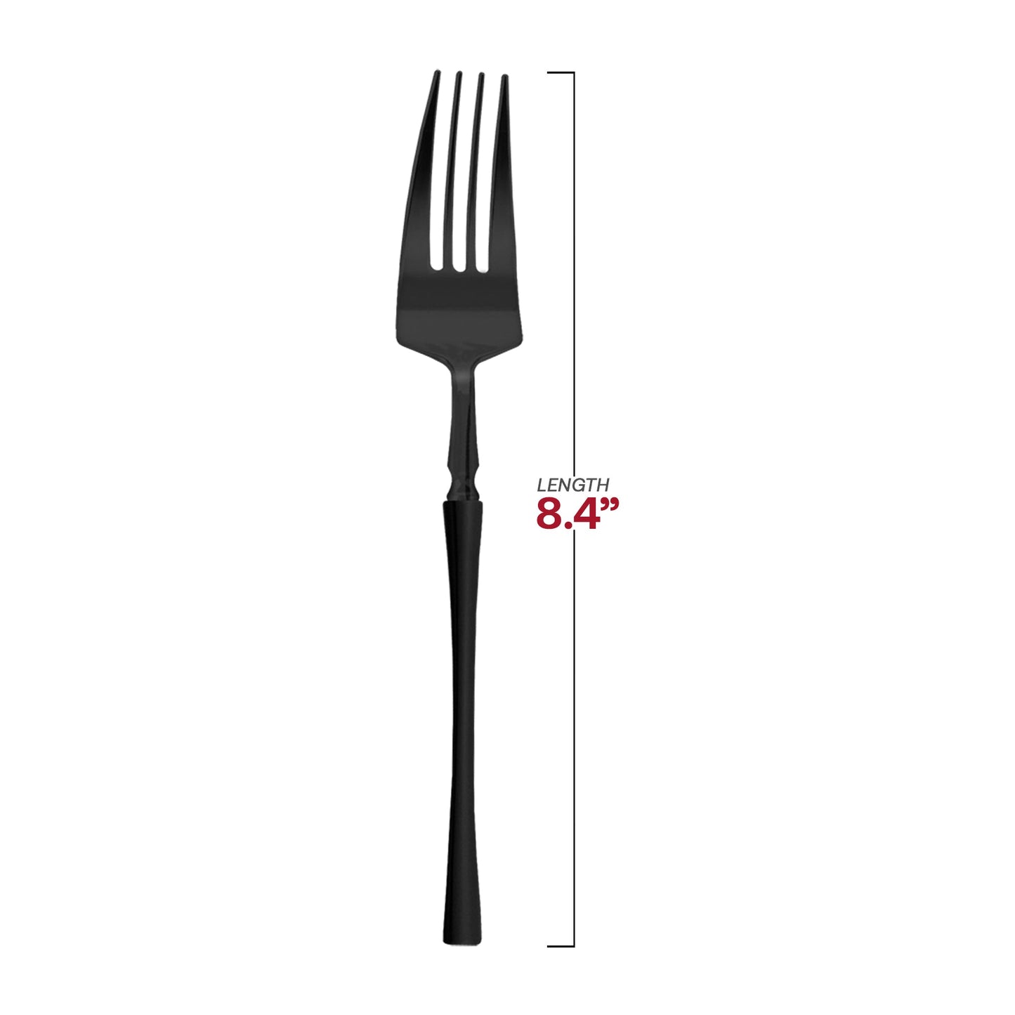 8.4-inch disposable black Moderno plastic dinner forks, bulk pack of 240