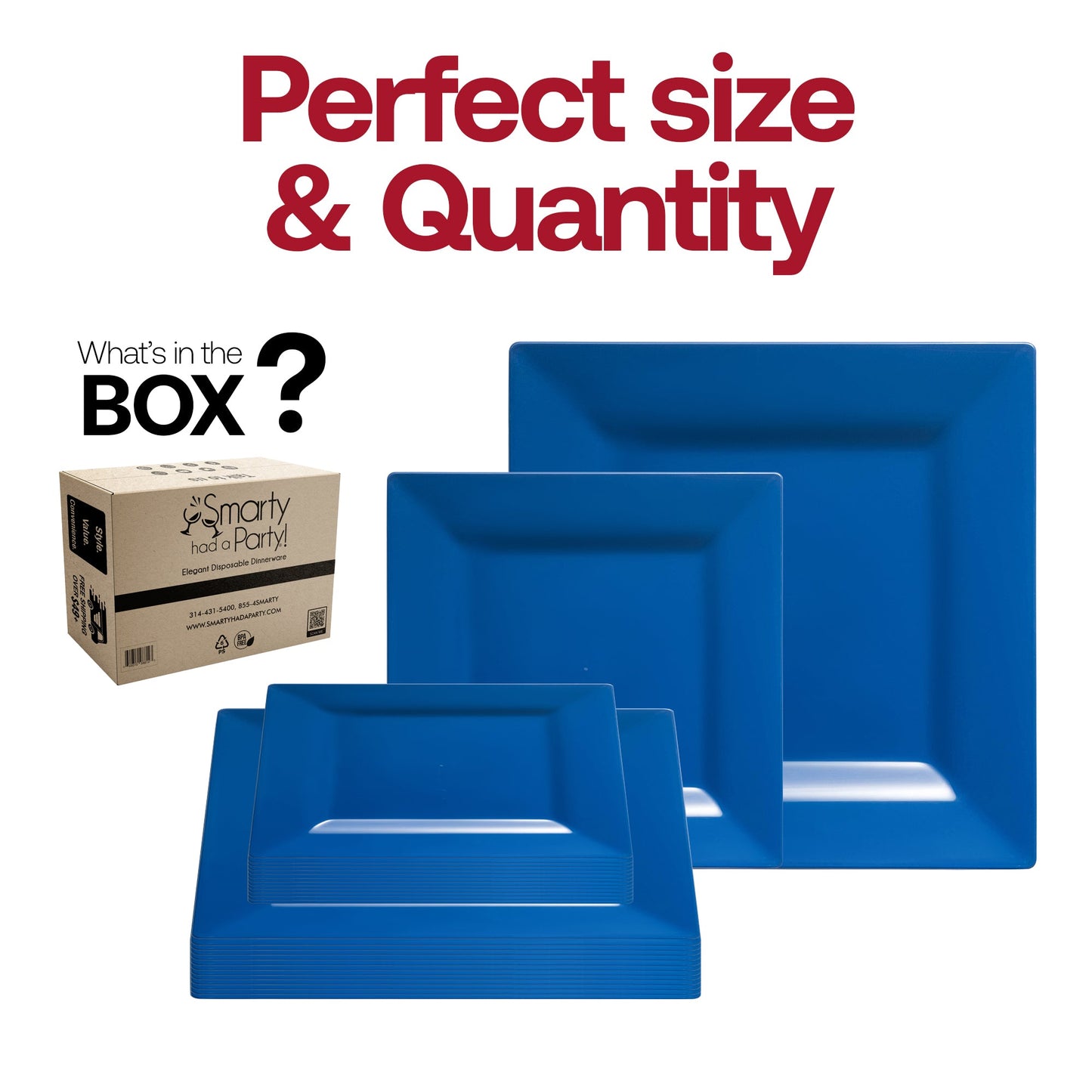 9.5-inch square dinner plate in midnight blue, ideal for serving main courses with a modern touch