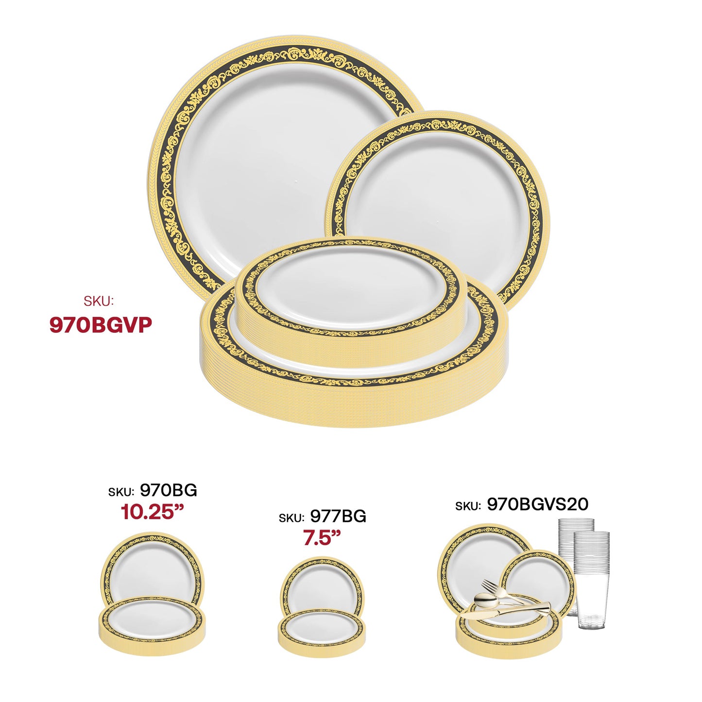 A great choice for weddings, formal dinners, and milestone celebrations—this set adds sophistication to your dining setup