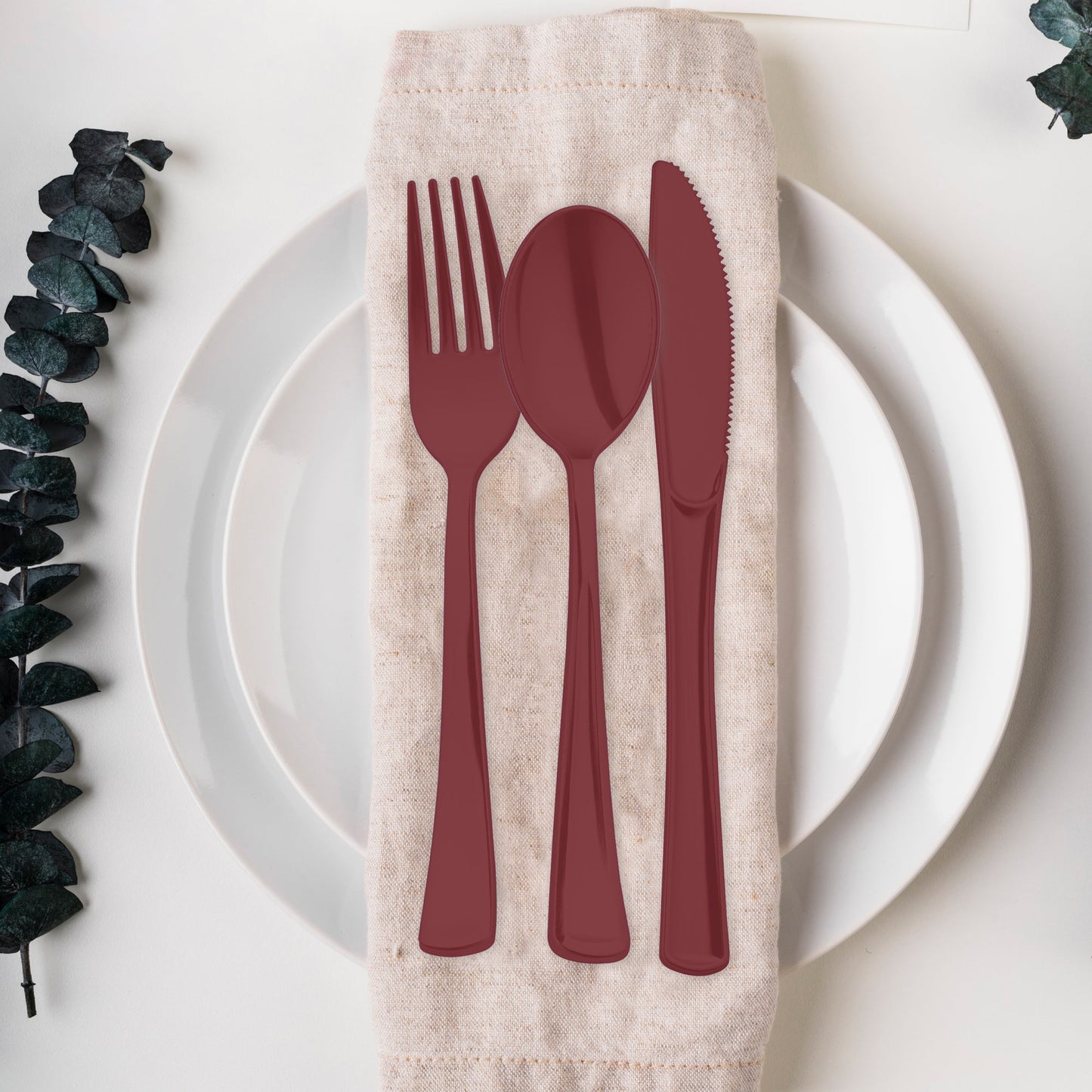 Add visual punch to your meal setting with these durable red forks