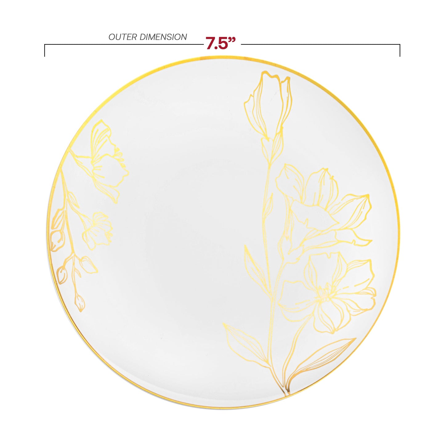 Appetizer Plate Dimensions: 7.5" for Serving Side Dishes or Small Courses