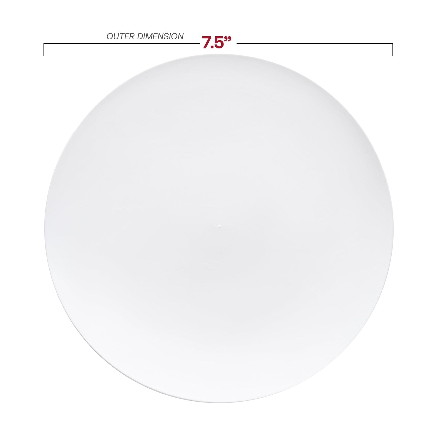Appetizer Plate Size: 7.5" Ideal for Small Portions or Light Meals
