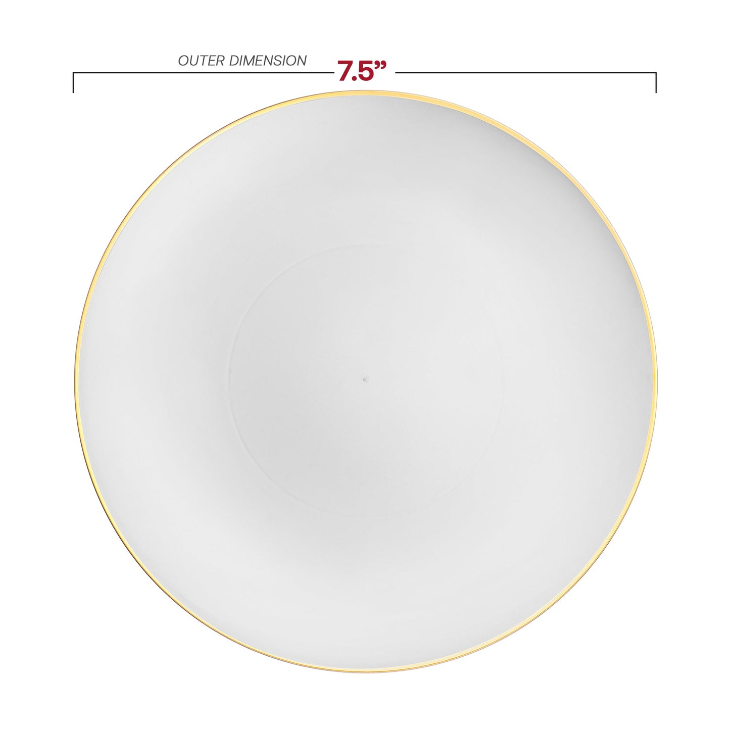 Appetizer Plate Size: 7.5" Ideal for Small Snacks and Side Dishes