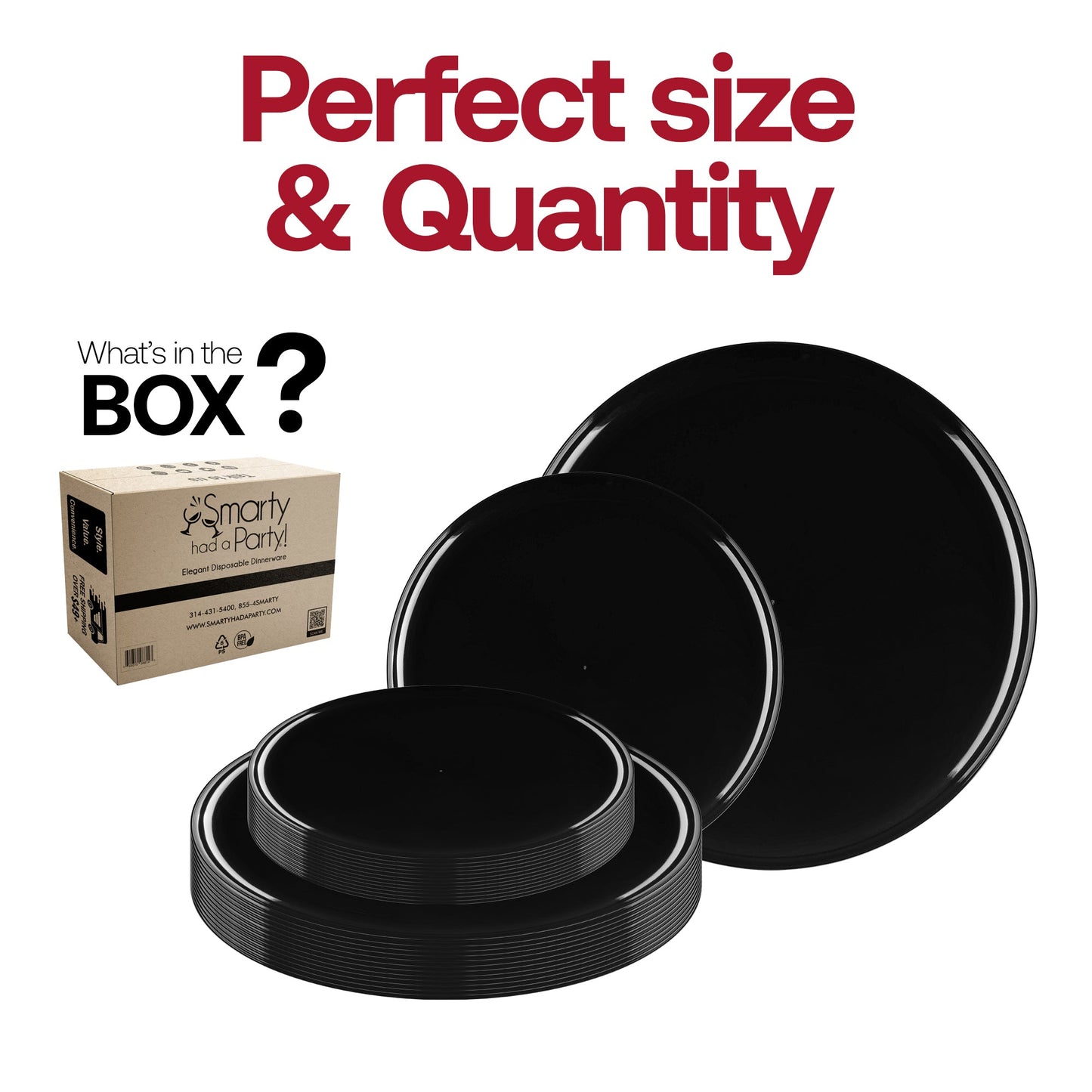 Black flat dinner plate measuring 10 inches in diameter, ideal for serving main courses at events and gatherings