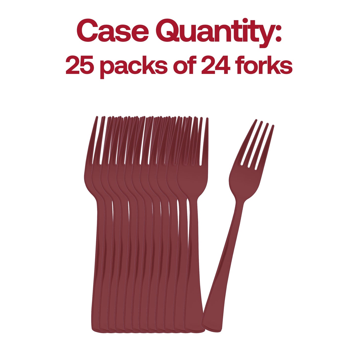 Bright and bold, red forks are ideal for holiday events or patriotic themes