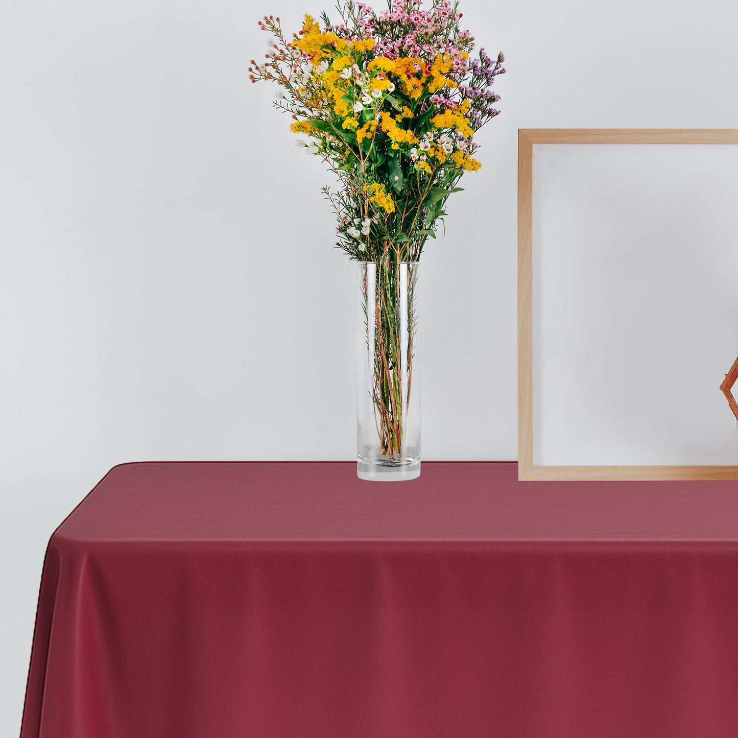Burgundy Rectangular Tablecloths added richness and elegance to seasonal gatherings.