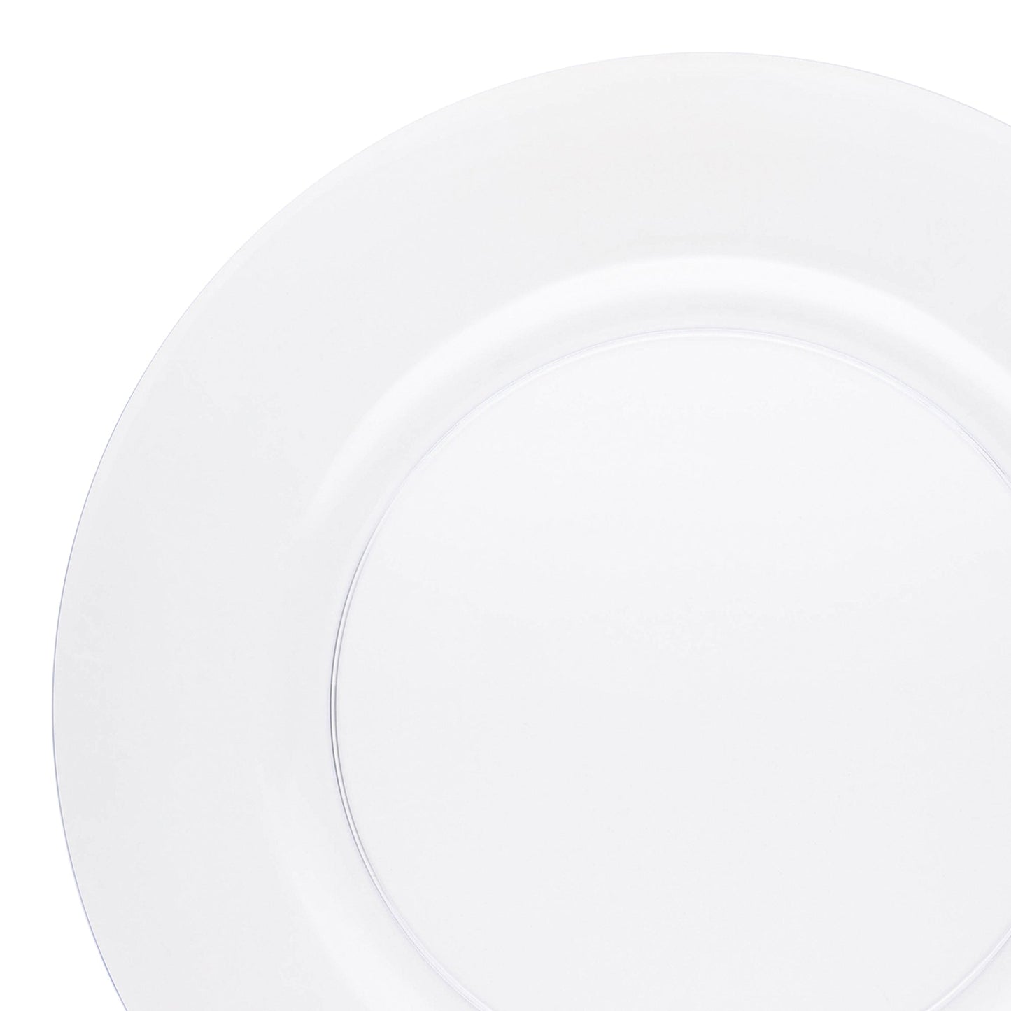 Clear Round Disposable Plastic Charger Plates