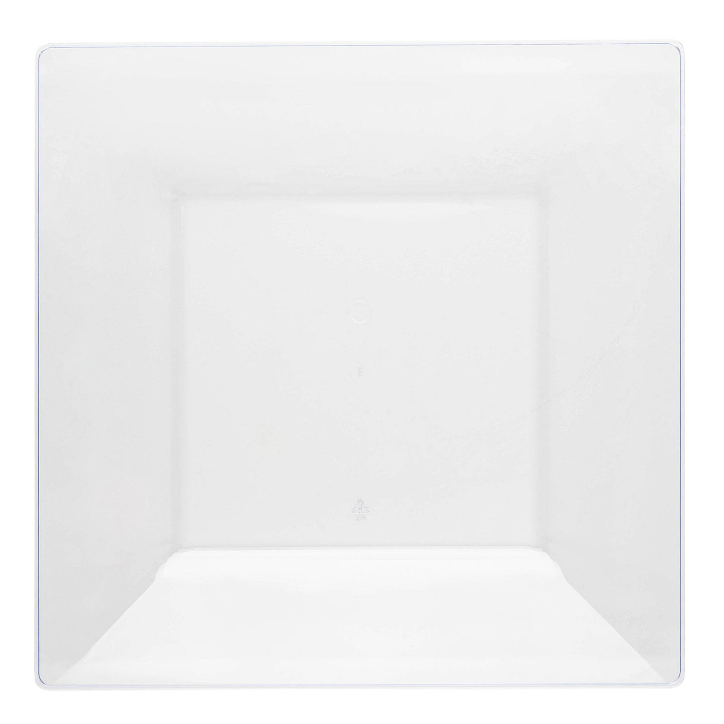 Clear square plastic cake plates, 6.5-inch size, pack of 120