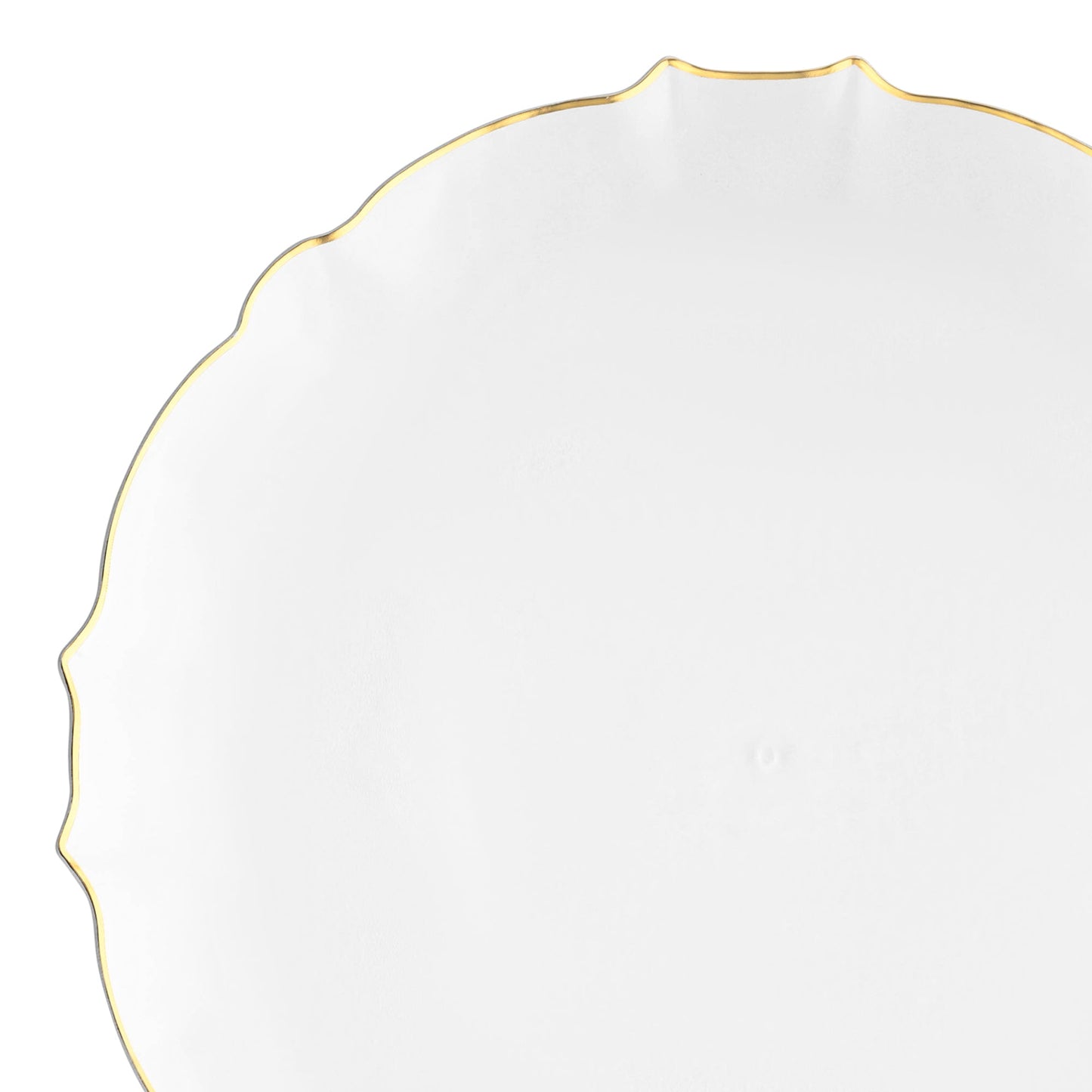 Clear with Gold Rim Round Lotus Plastic Appetizer/Salad Plates