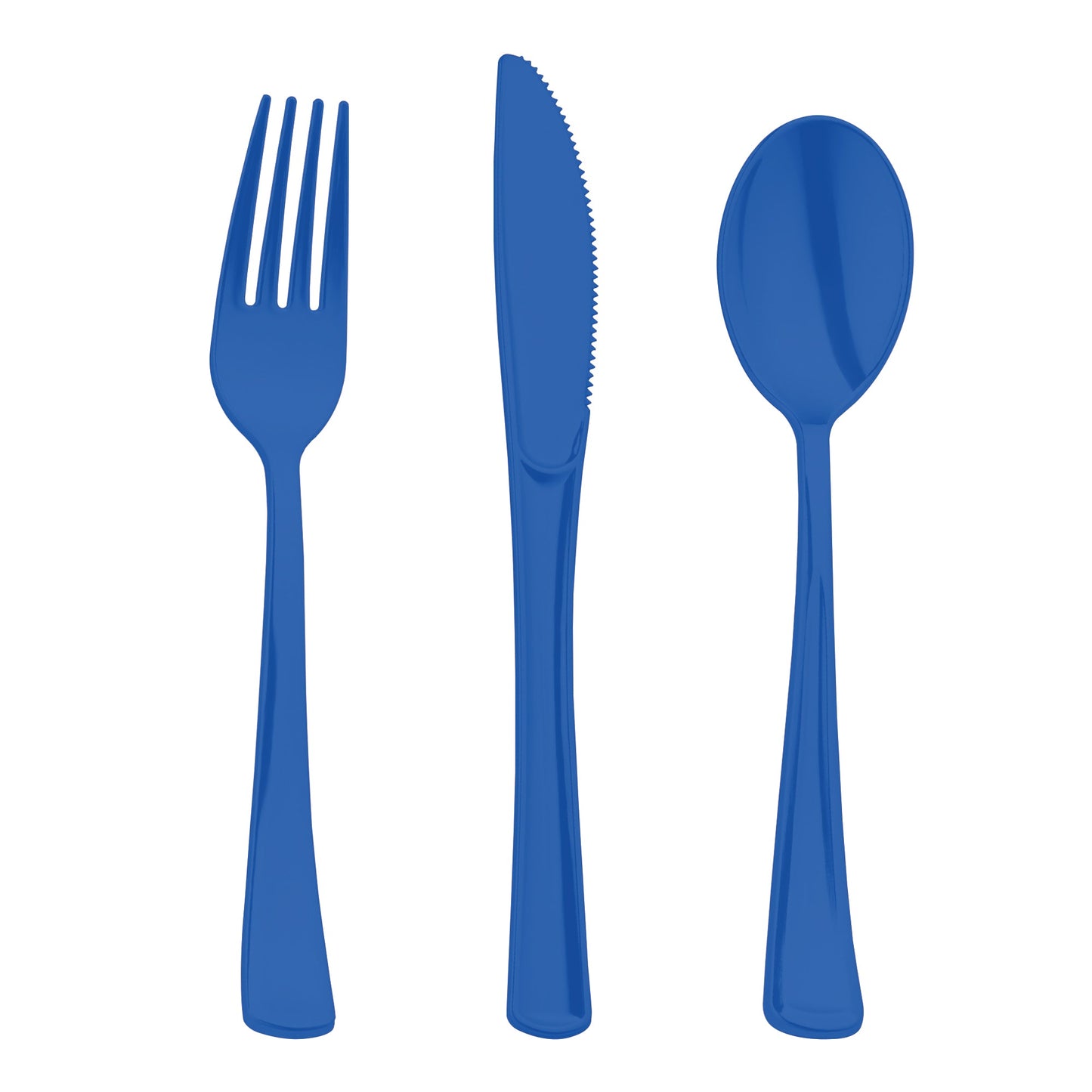 Complete your party setup with this Blue Disposable Plastic Party Cutlery Set