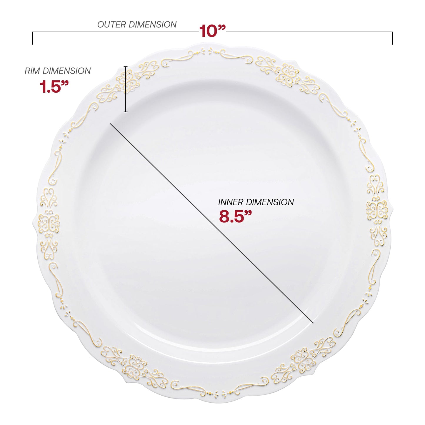 Crafted from BPA-free plastic, this durable yet stylish dinnerware ensures safe use for all types of events