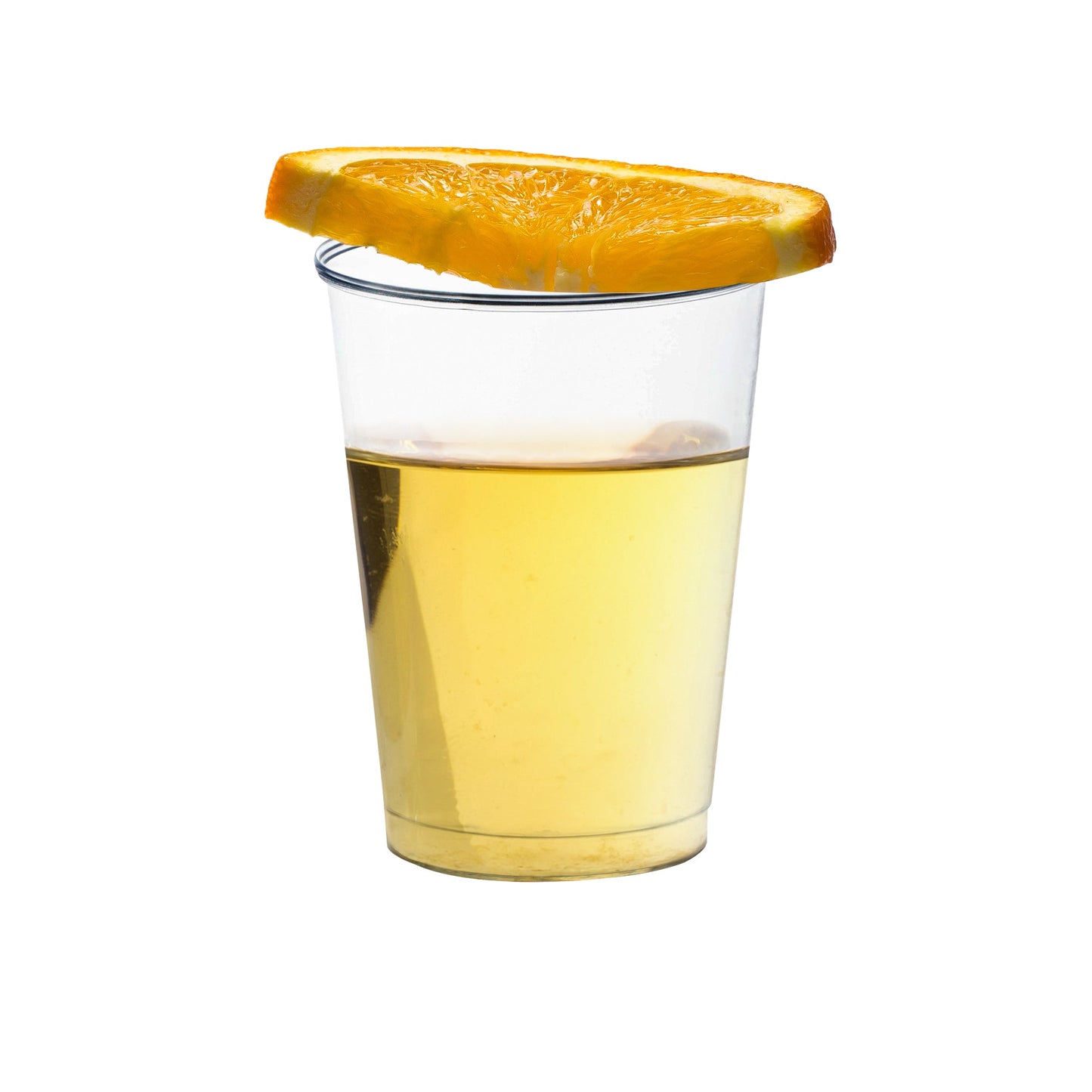 Crystal clear round plastic party cups, 7 oz size, stylish and perfect for upscale events, weddings, and special occasions
