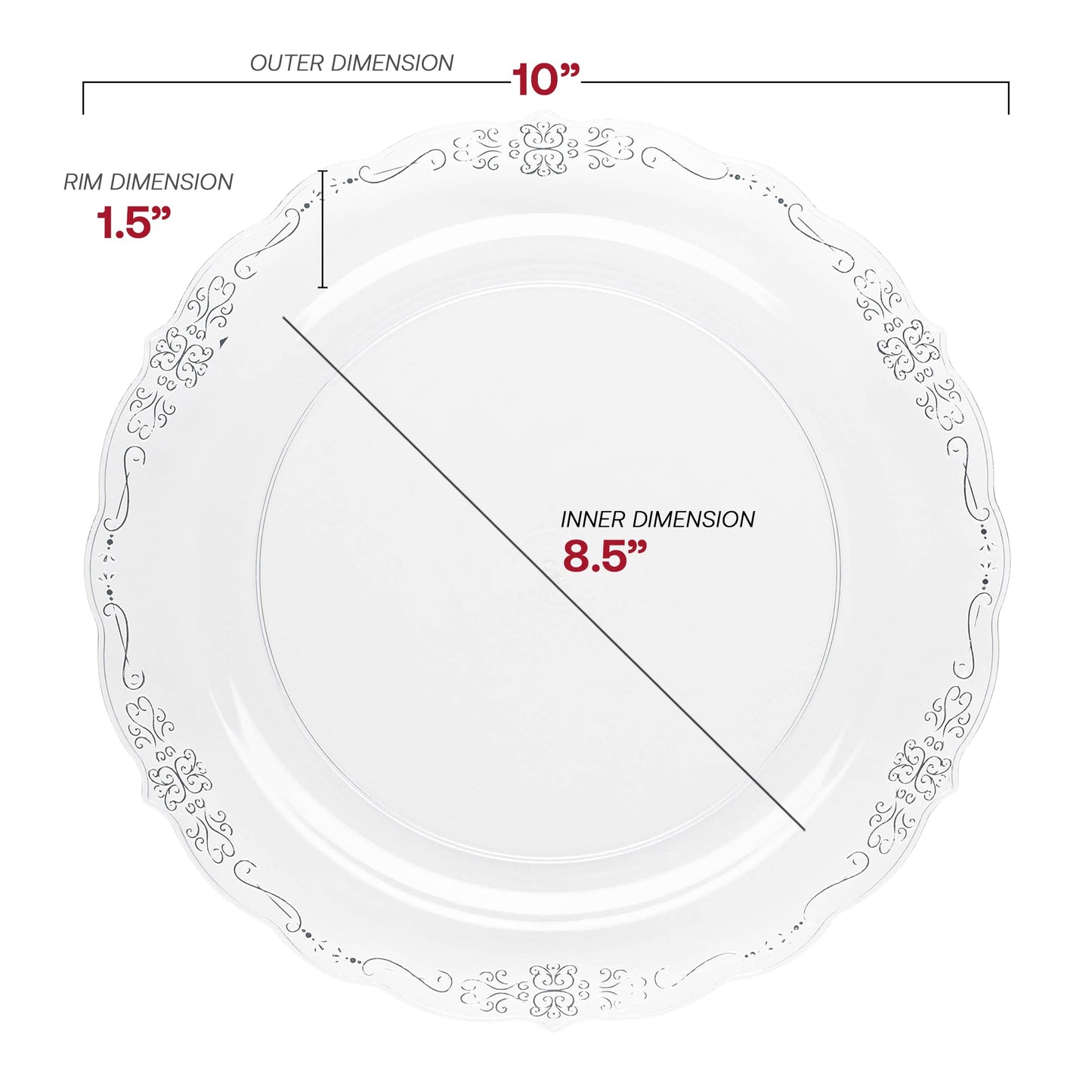 Eco-friendly and BPA-free, this clear dinnerware set offers a safe and stylish dining option