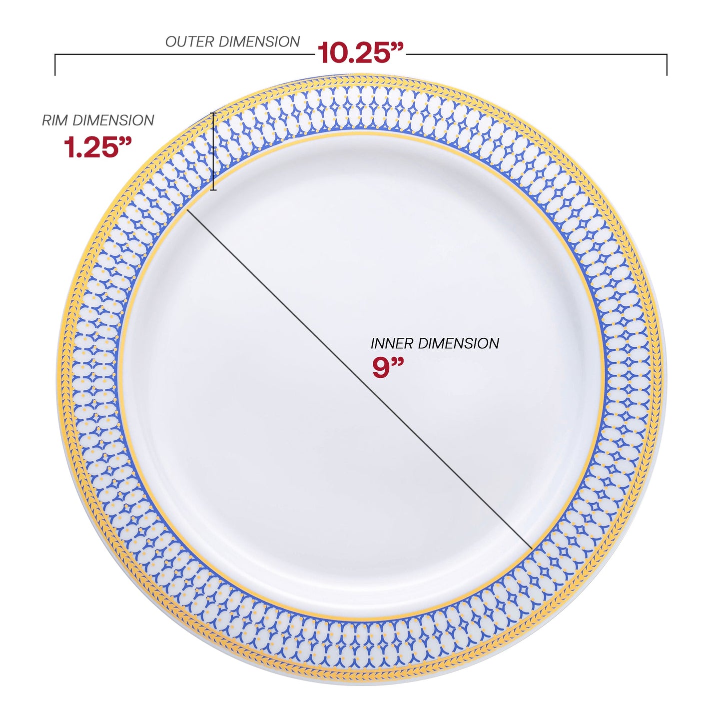 Eco-friendly and BPA-free, this recyclable plastic dinnerware is a safe choice for any occasion
