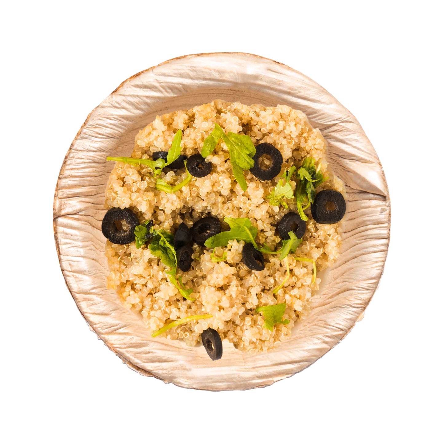 Eco-friendly round palm leaf mini dip bowls, 2.5" in size, biodegradable and perfect for sustainable events, 100 bowls per case.