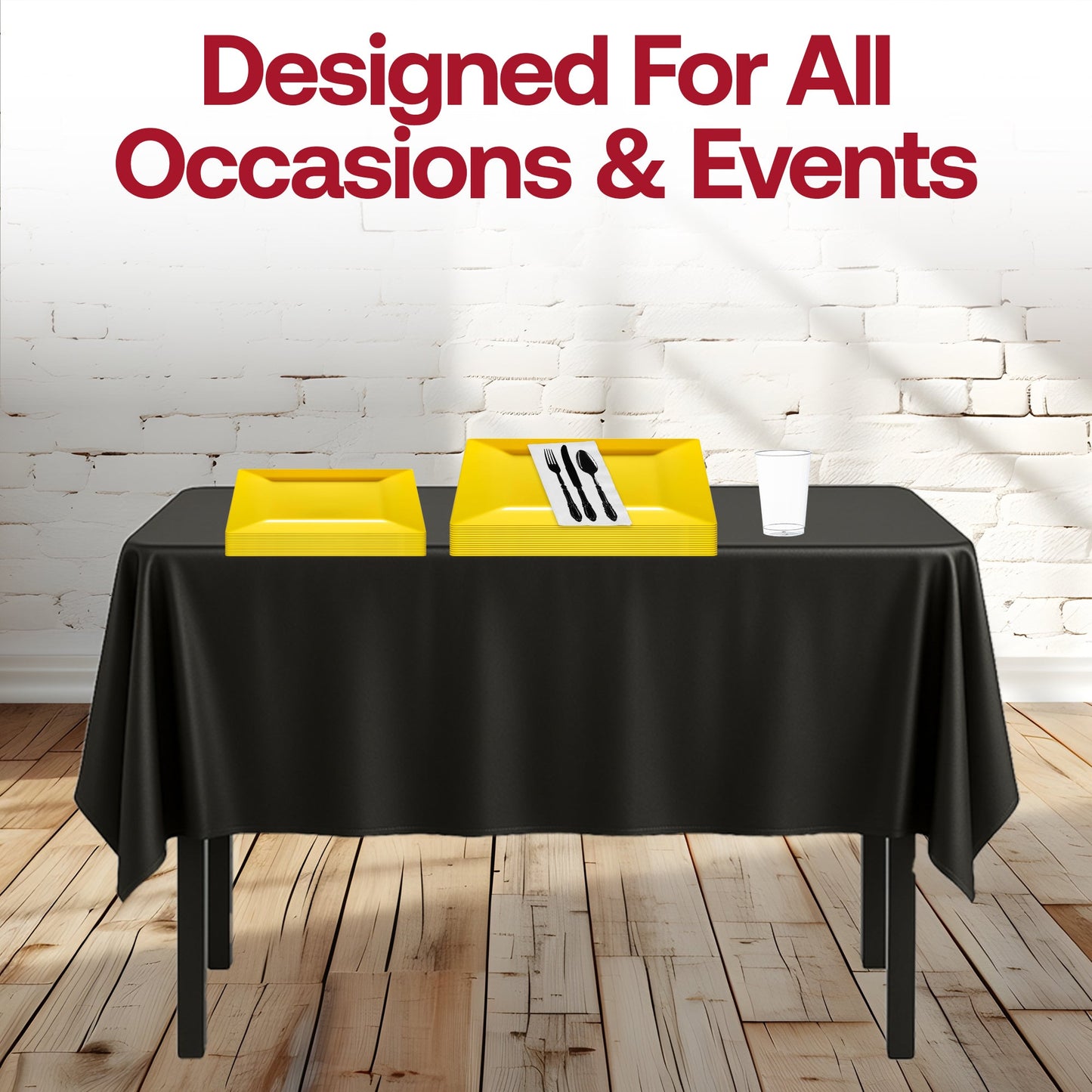 Elegant Black & Yellow Set in action during a tailgate-style event with fan gear