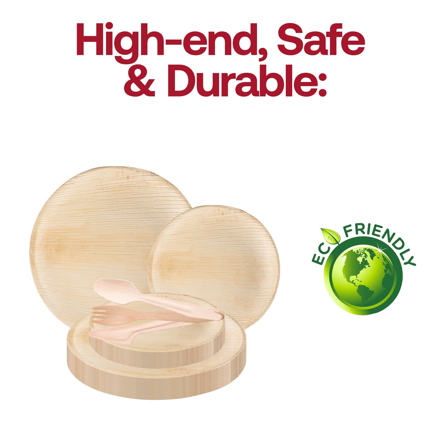 Elegant eco-friendly event setup showcasing the Round Palm Leaf Eco Friendly Wedding Set for natural sophistication