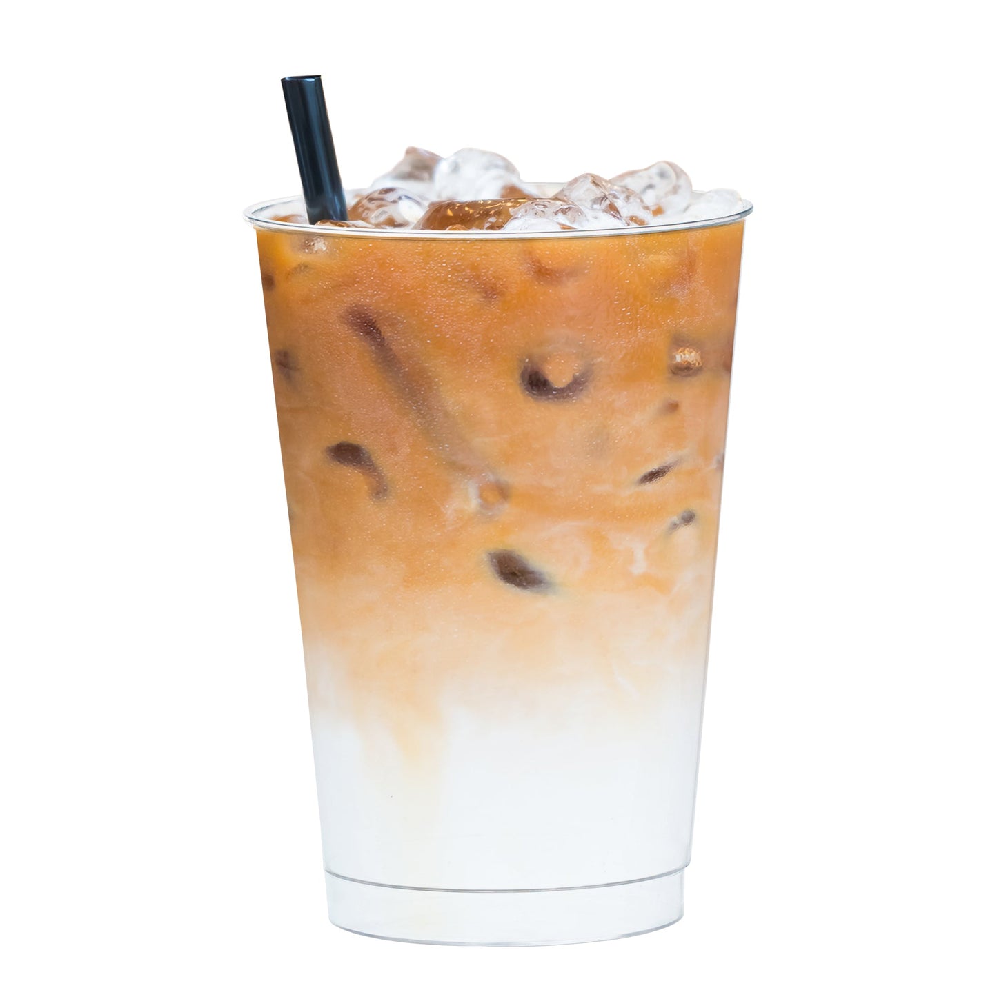 Elevate your drinkware with 12 oz. Clear White Disposable Plastic Party Cups for effortless events