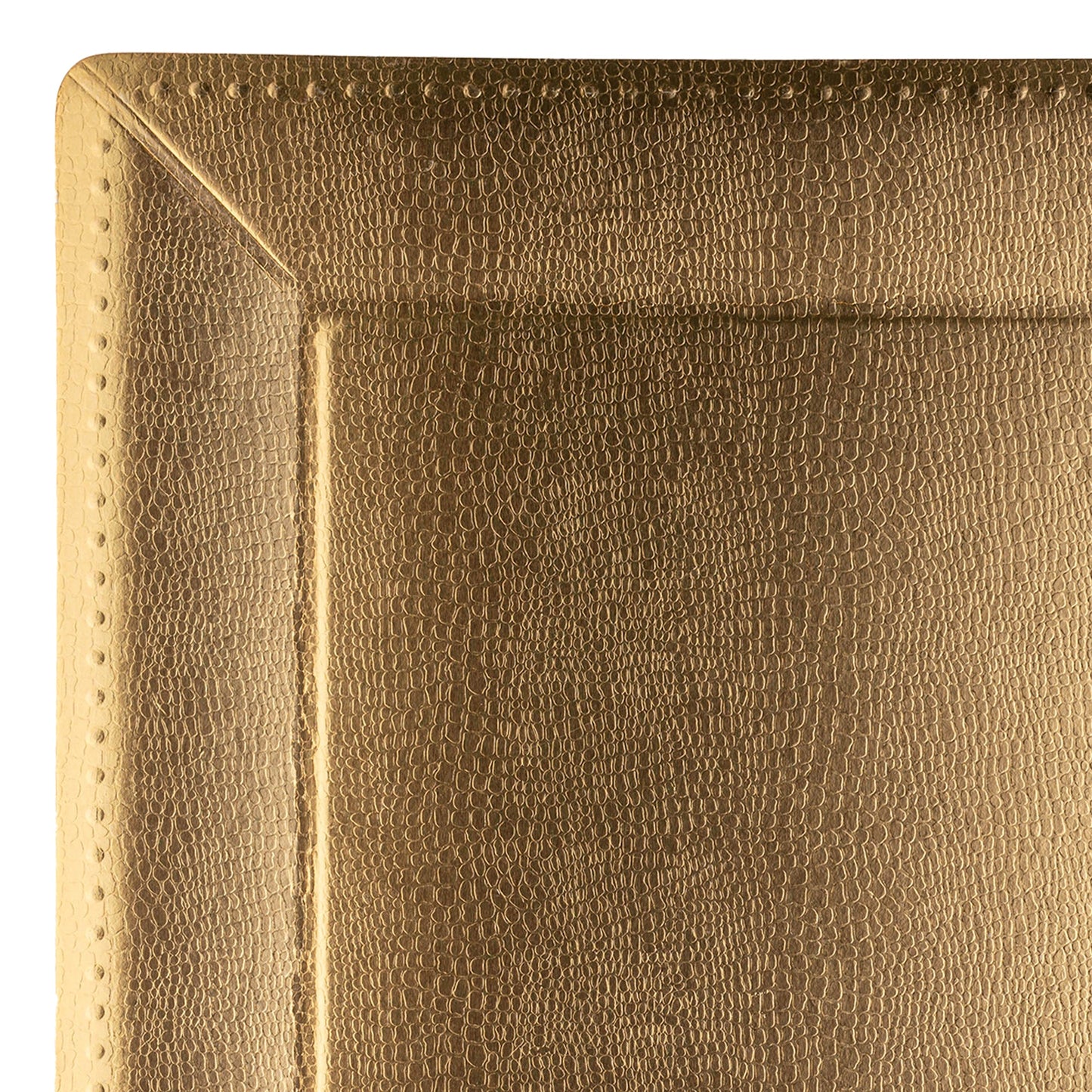 Gold Square Edge Beaded Disposable Paper Charger Plates