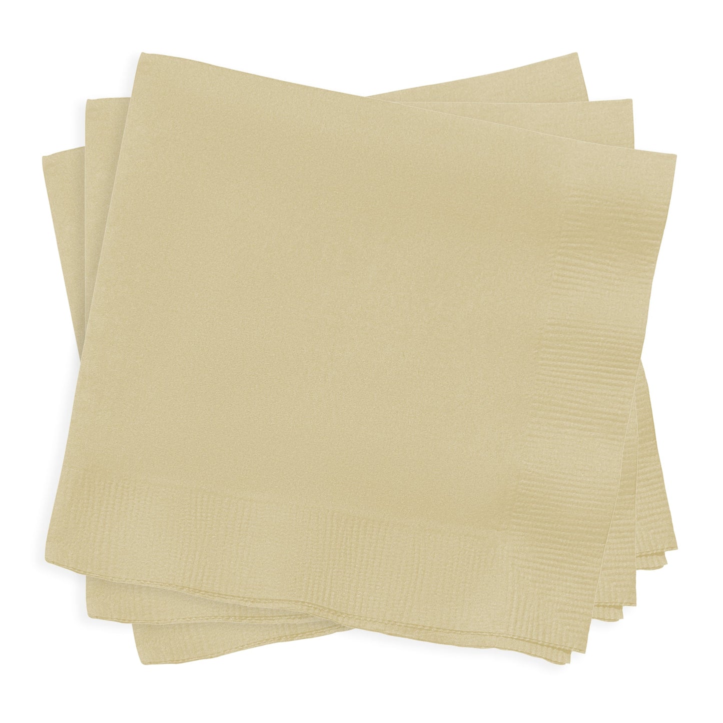 High-quality ivory paper beverage napkins, 10" x 10", durable and absorbent, adding a refined touch to any drink service.