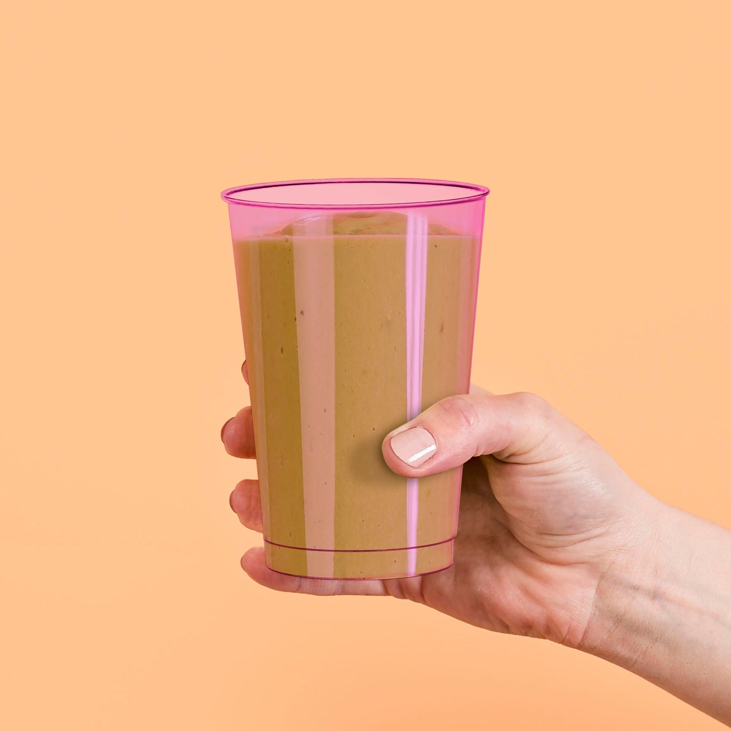 Hosting is easier with these lightweight 12 oz. clear pink cups—great for wine, soda, or mocktails