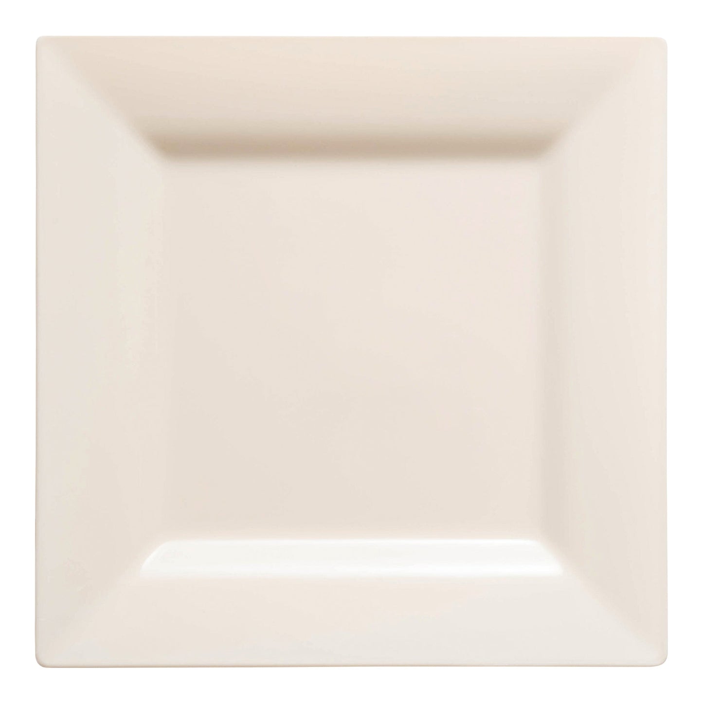 Ivory square plastic dinner plates, 9.5-inch size, pack of 120, perfect for main courses