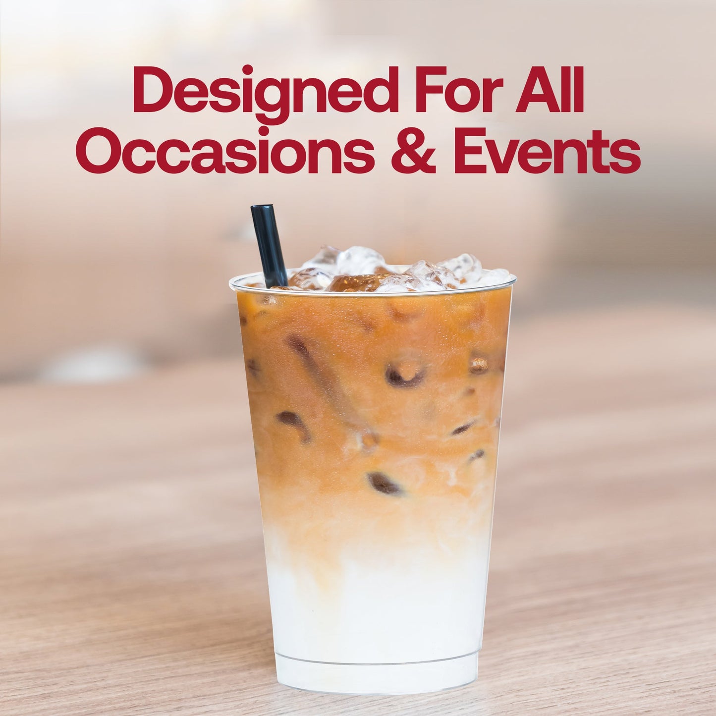 Keep your drink station sleek and clean with these modern white disposable party cups