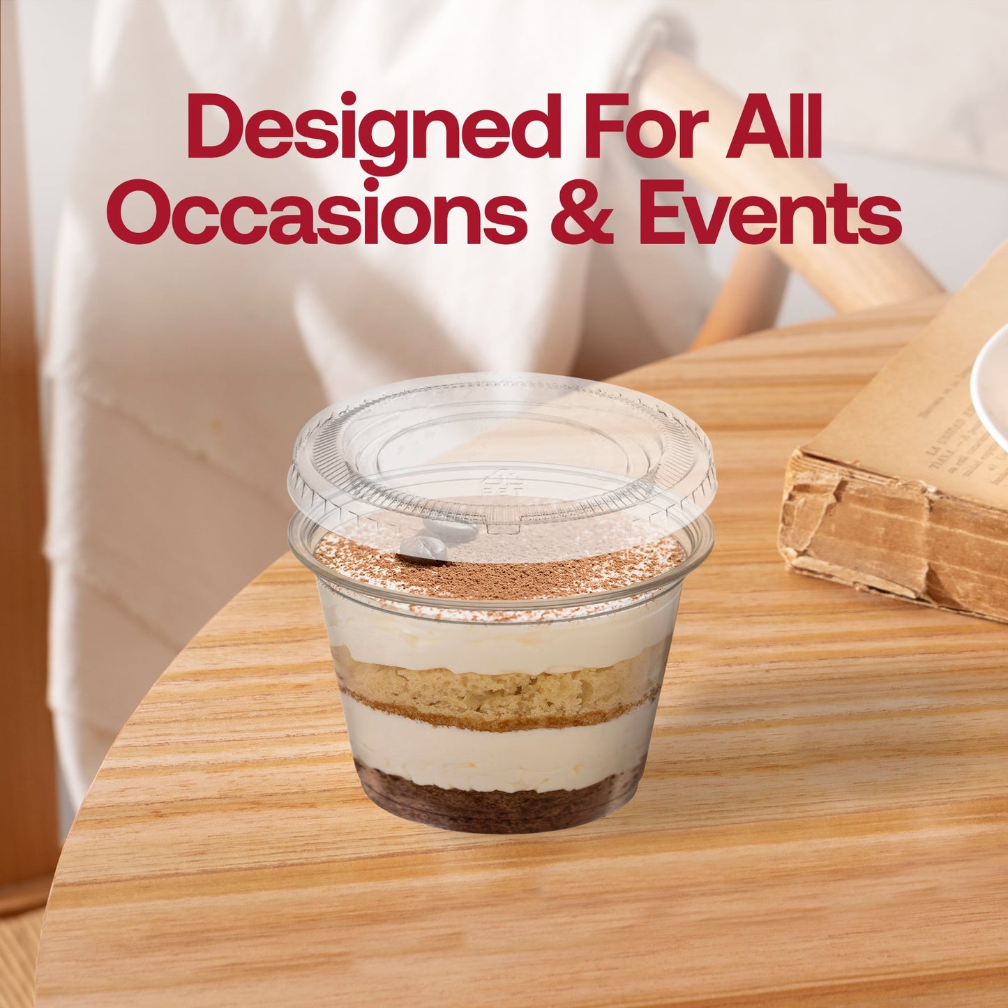 Lidded 1 oz souffle cups great for maintaining freshness in small servings