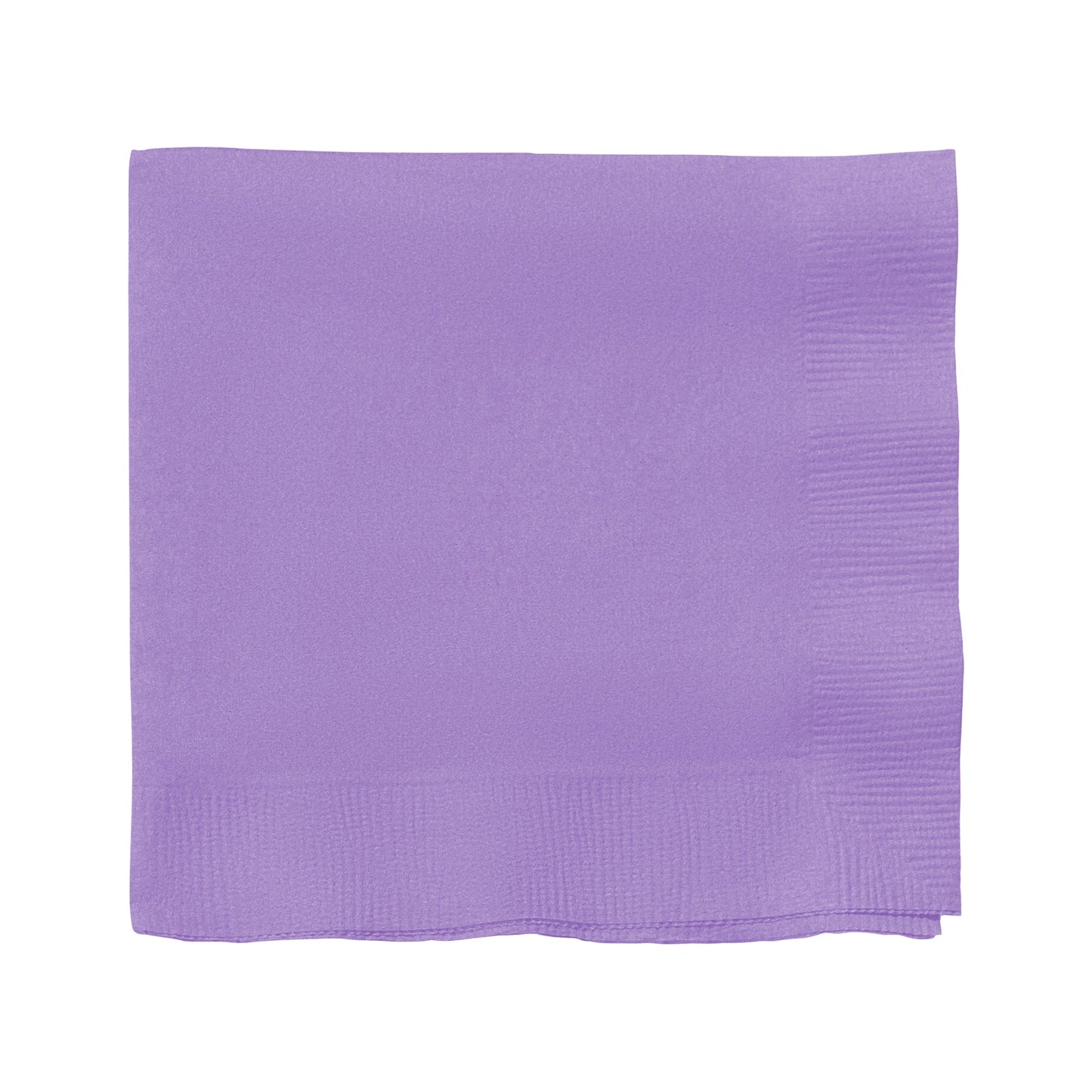 Luscious lavender paper cocktail napkins, 10" x 10" unfolded, ideal for beverages and events, case of 600.