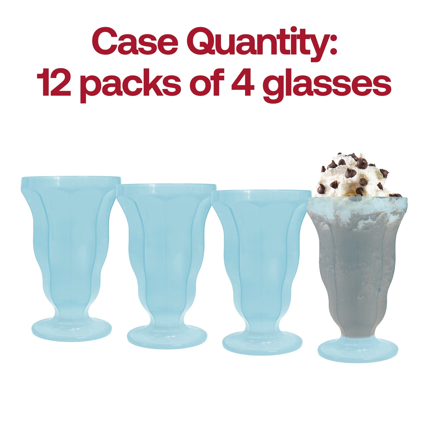 Made from BPA-free and recyclable plastic, these blue milkshake cups offer a safe, eco-conscious option for cold drinks