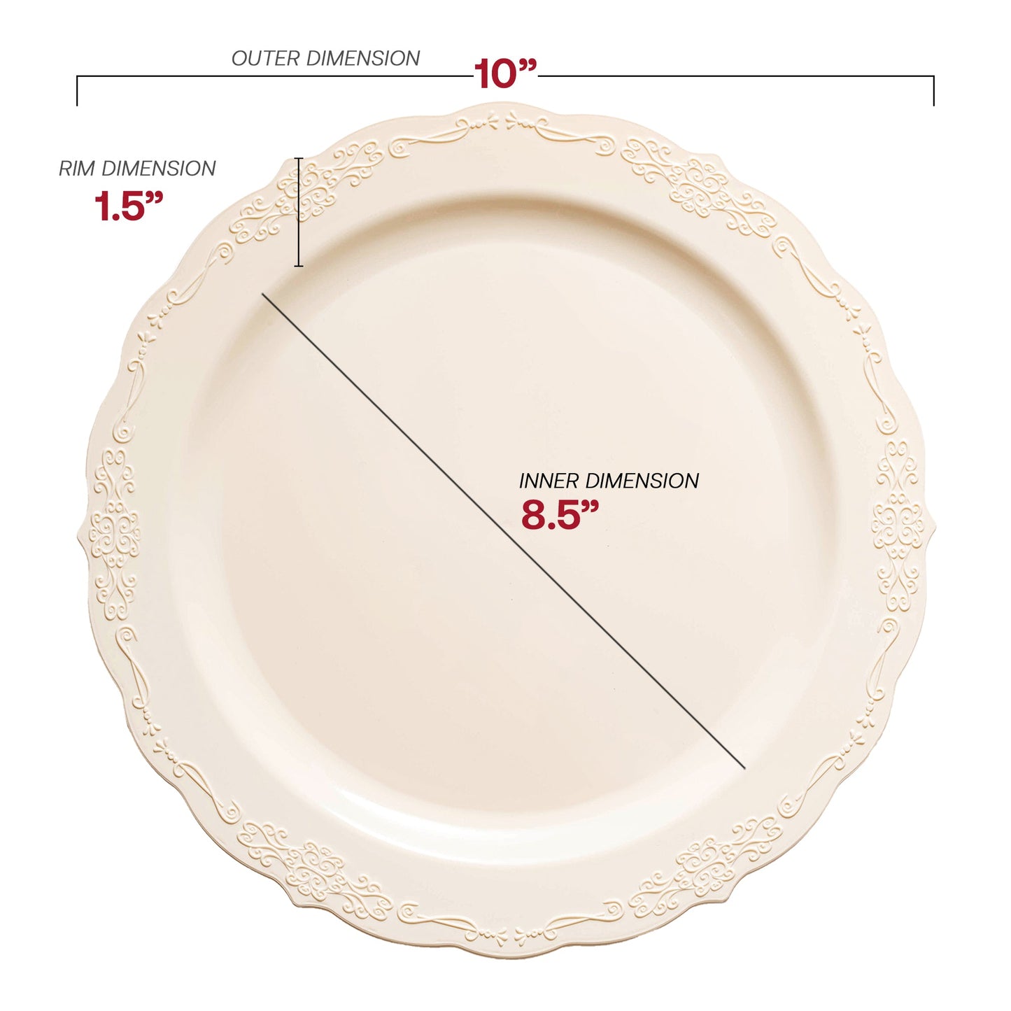 Made from BPA-free, recyclable plastic, this disposable dinnerware is a safe and eco-conscious choice for any occasion