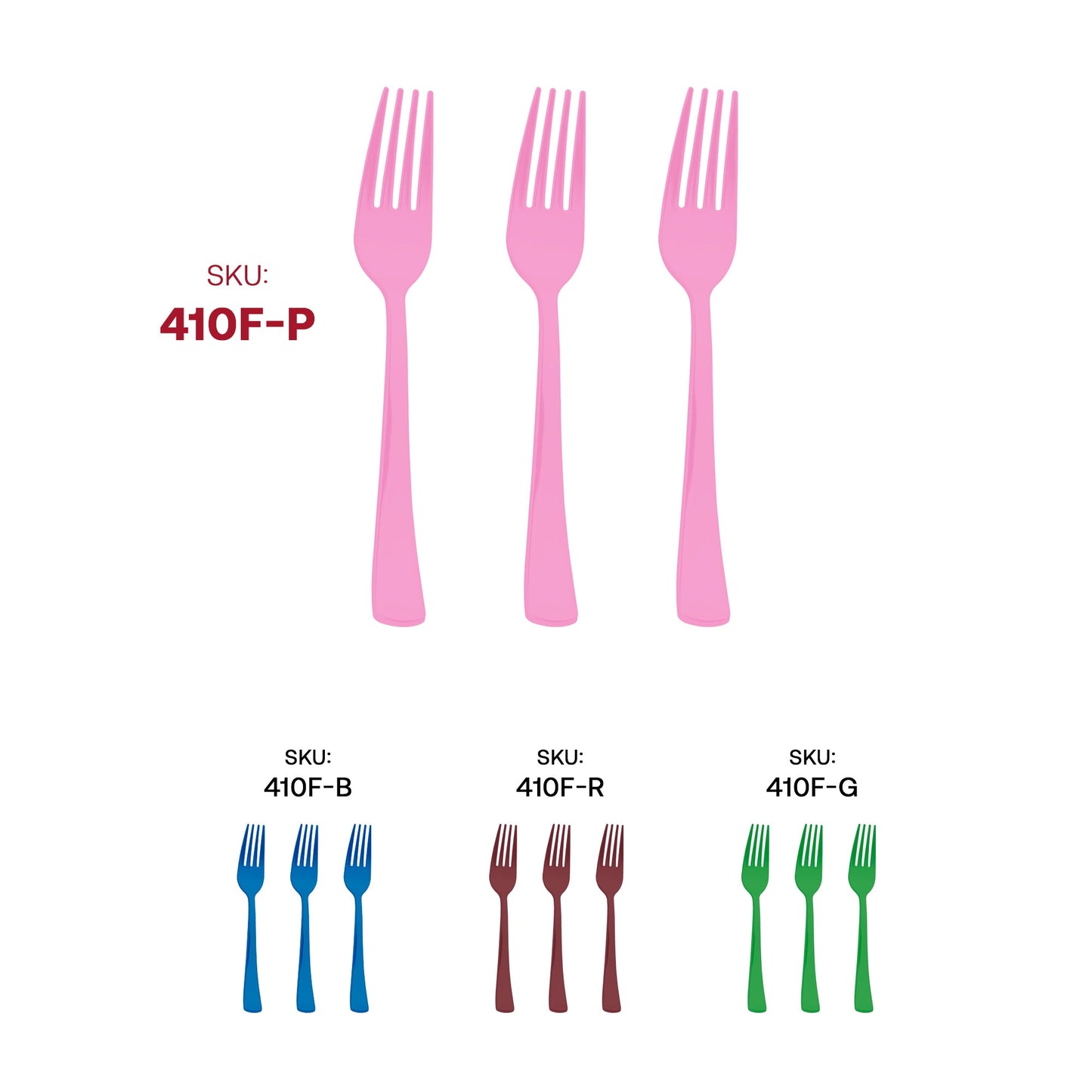 Match these pink forks with any colorful tableware to enhance your festive setup