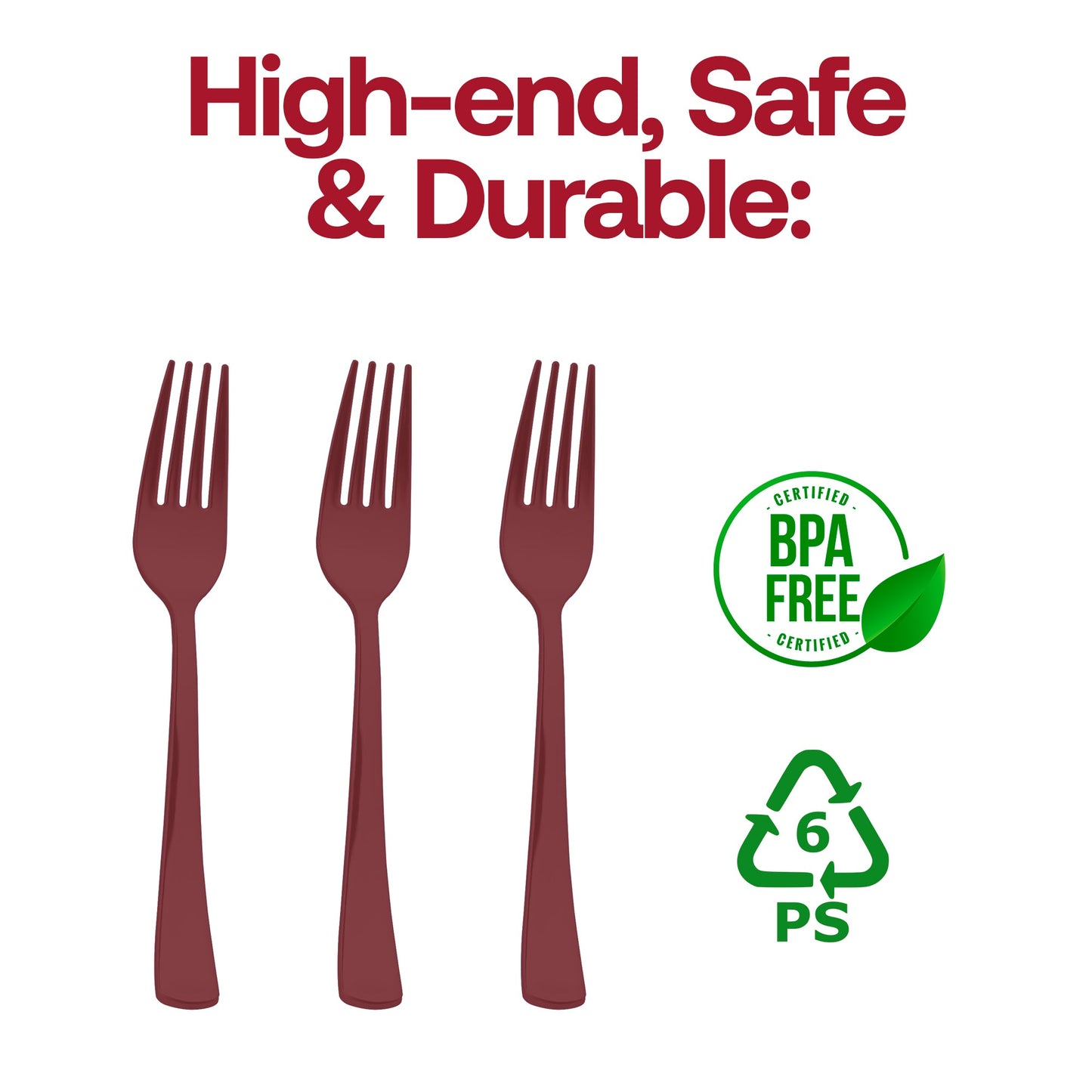 Pair red forks with matching cutlery for a cohesive and vibrant tablescape
