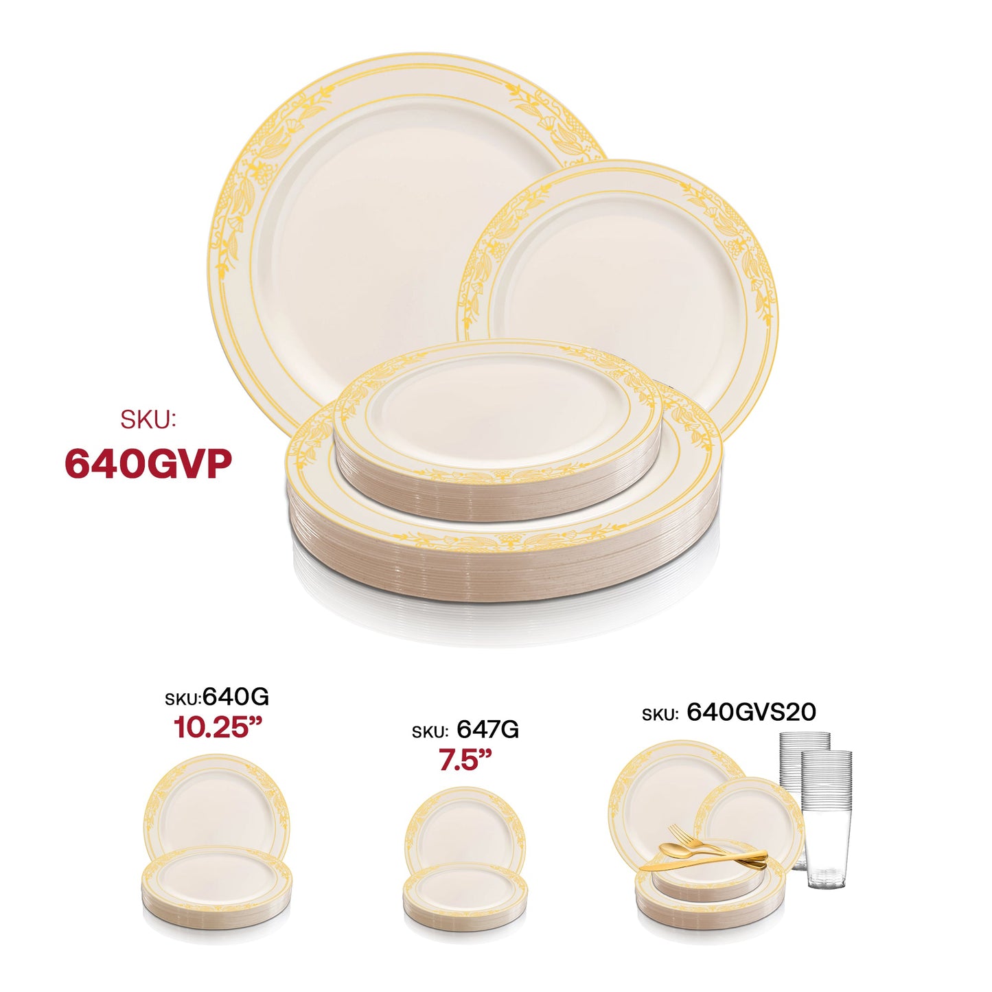Perfect for weddings, banquets, or celebratory dinners, this set adds sophistication and beauty to your event.
