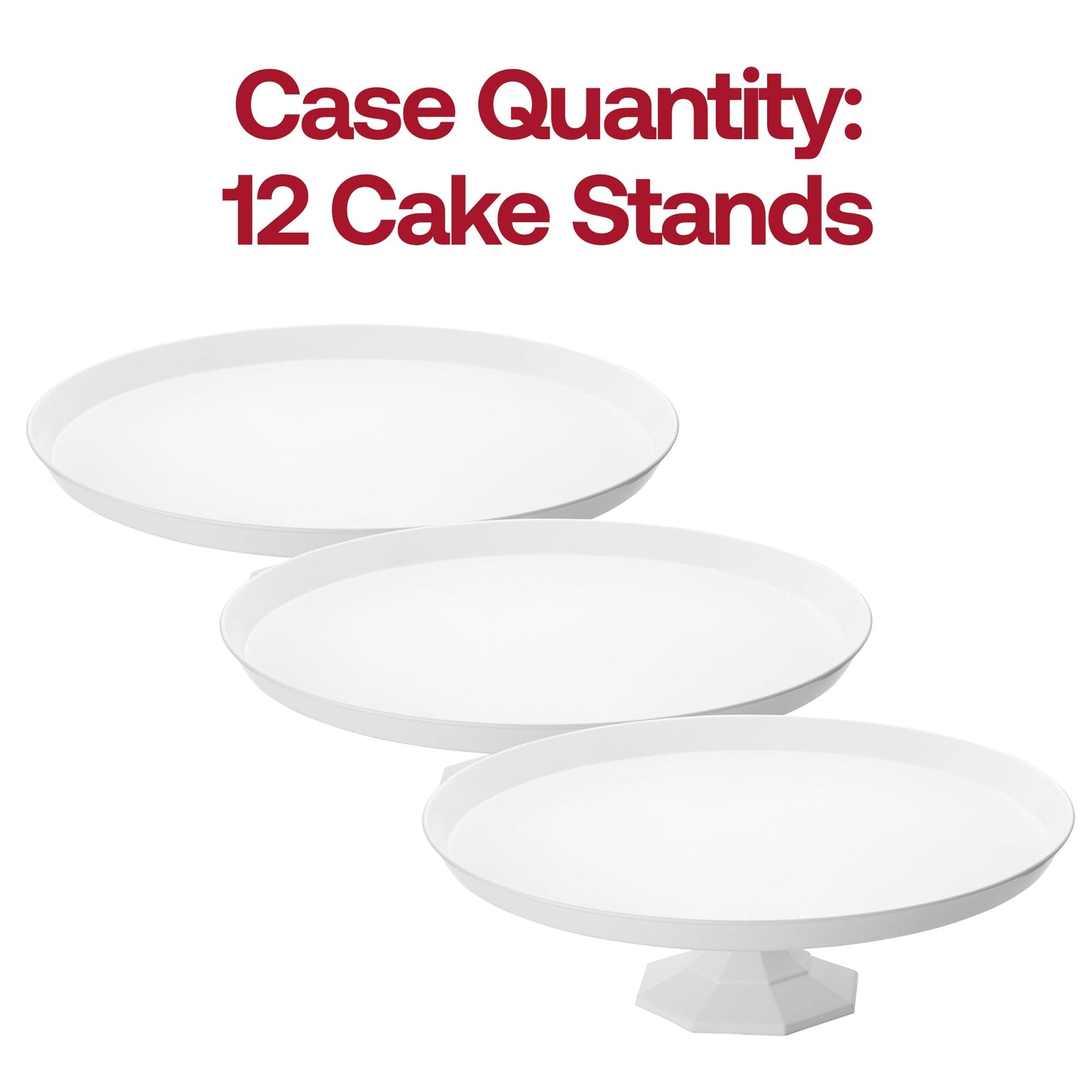 Plastic cake stand with a 10.5-inch top diameter, designed for secure and elegant dessert display