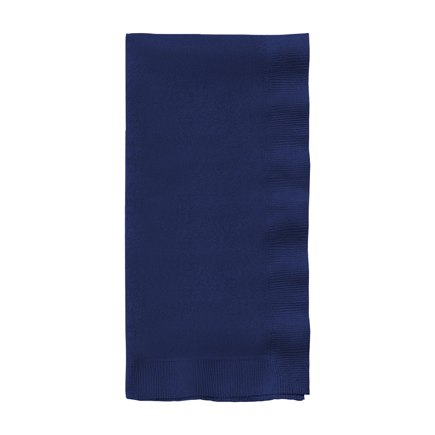 Purple paper dinner napkin measuring 16 x 16 inches, shown unfolded from a 600-count bulk case.
