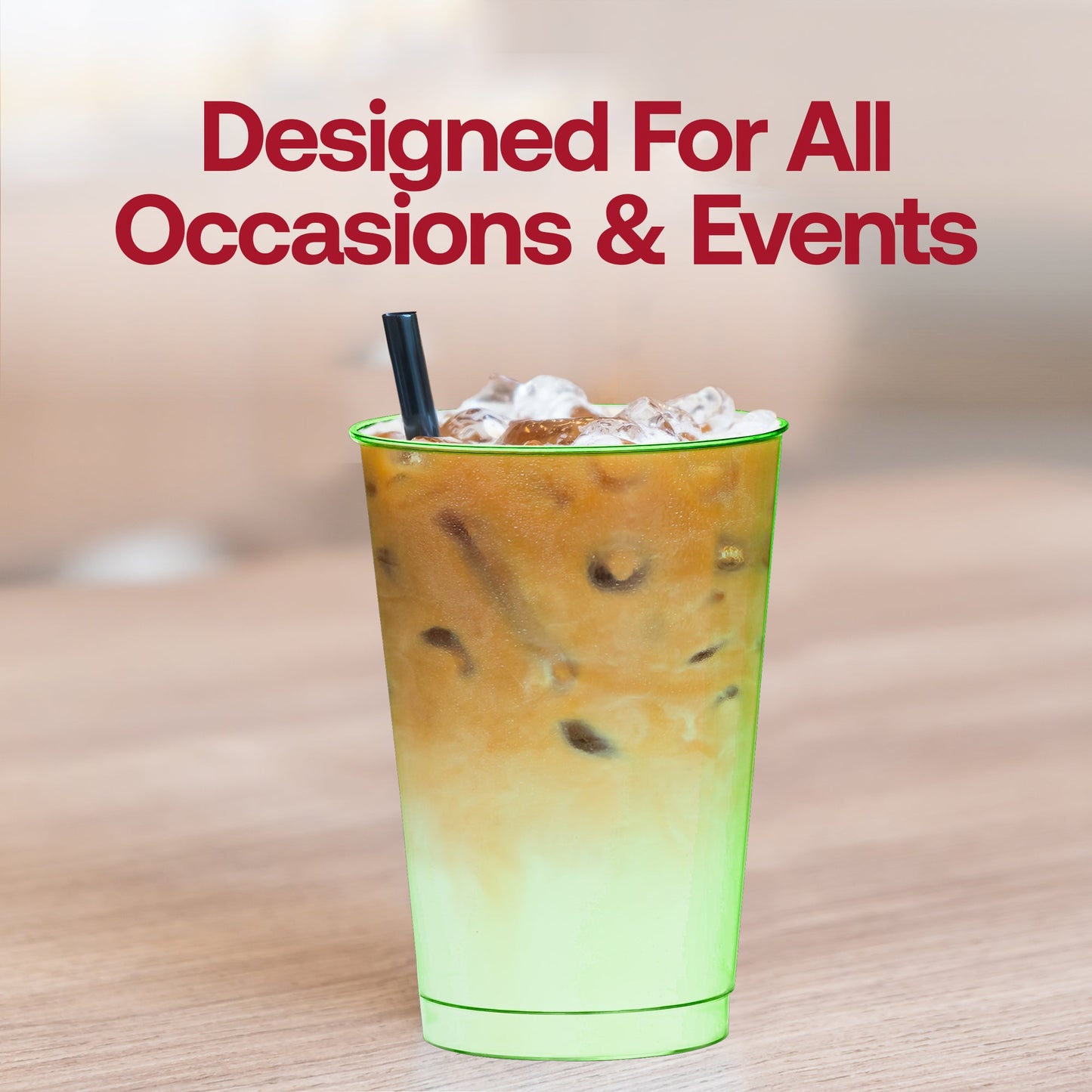 Refresh your table setting with bright green cups, ideal for coordinated or themed celebrations