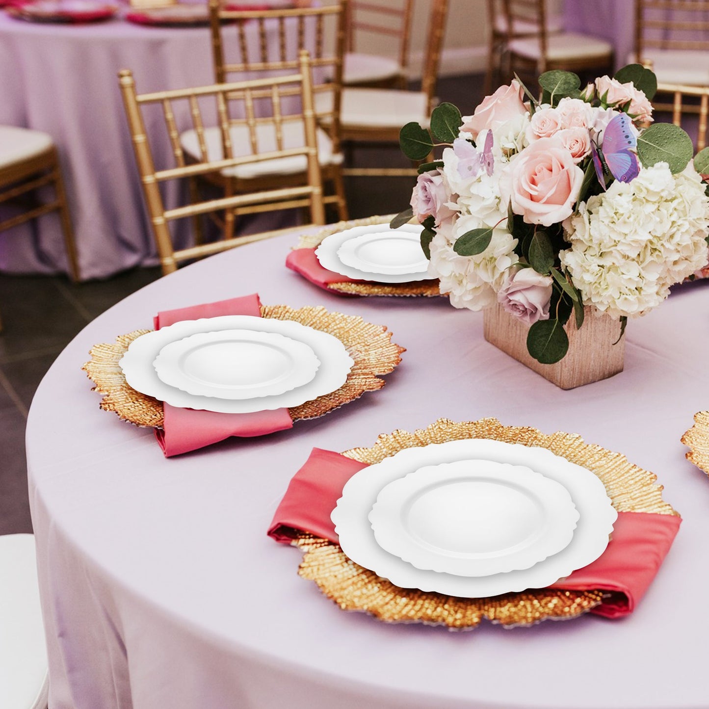 SKU: 4840WH-VP - Includes 120 Dinner Plates (10.25") and 120 Salad Plates (7.5")