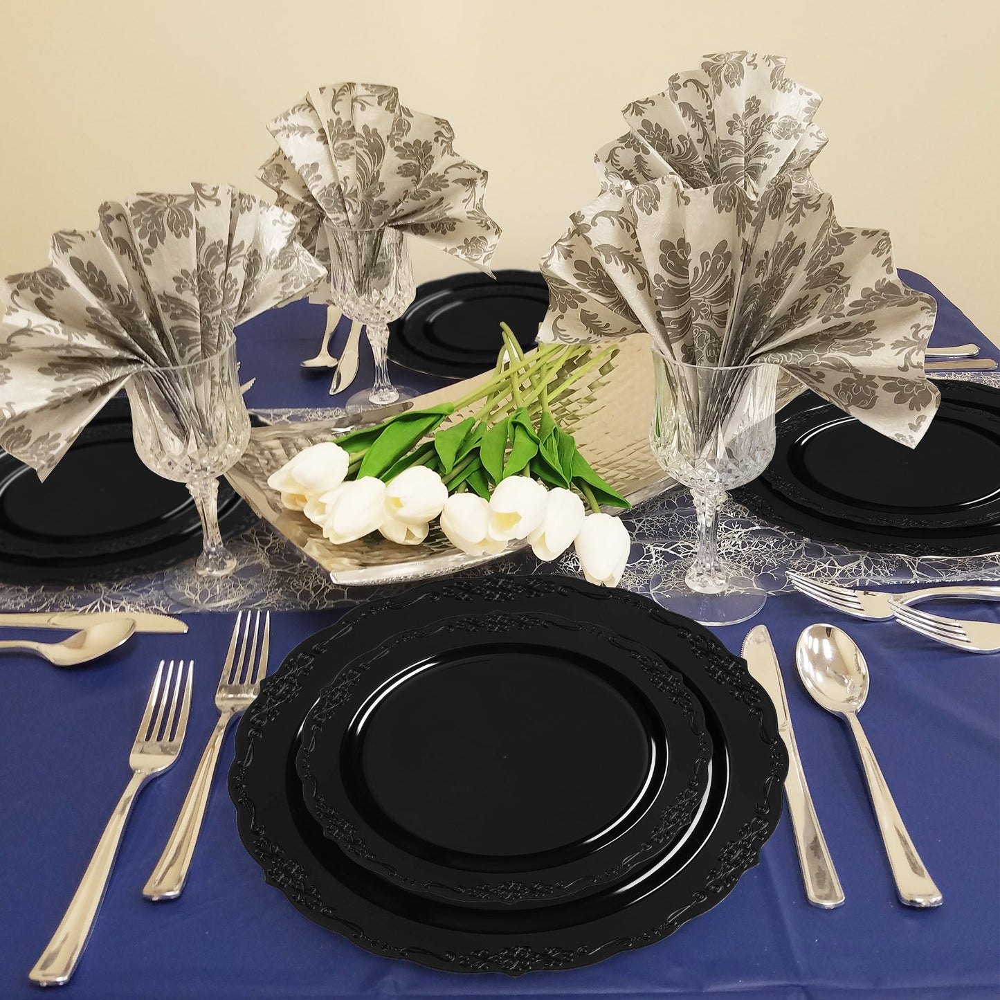 SKU 860BVP, Salad Plate 7.5" and Dinner Plate 10.25", the ideal set for your next celebration or event