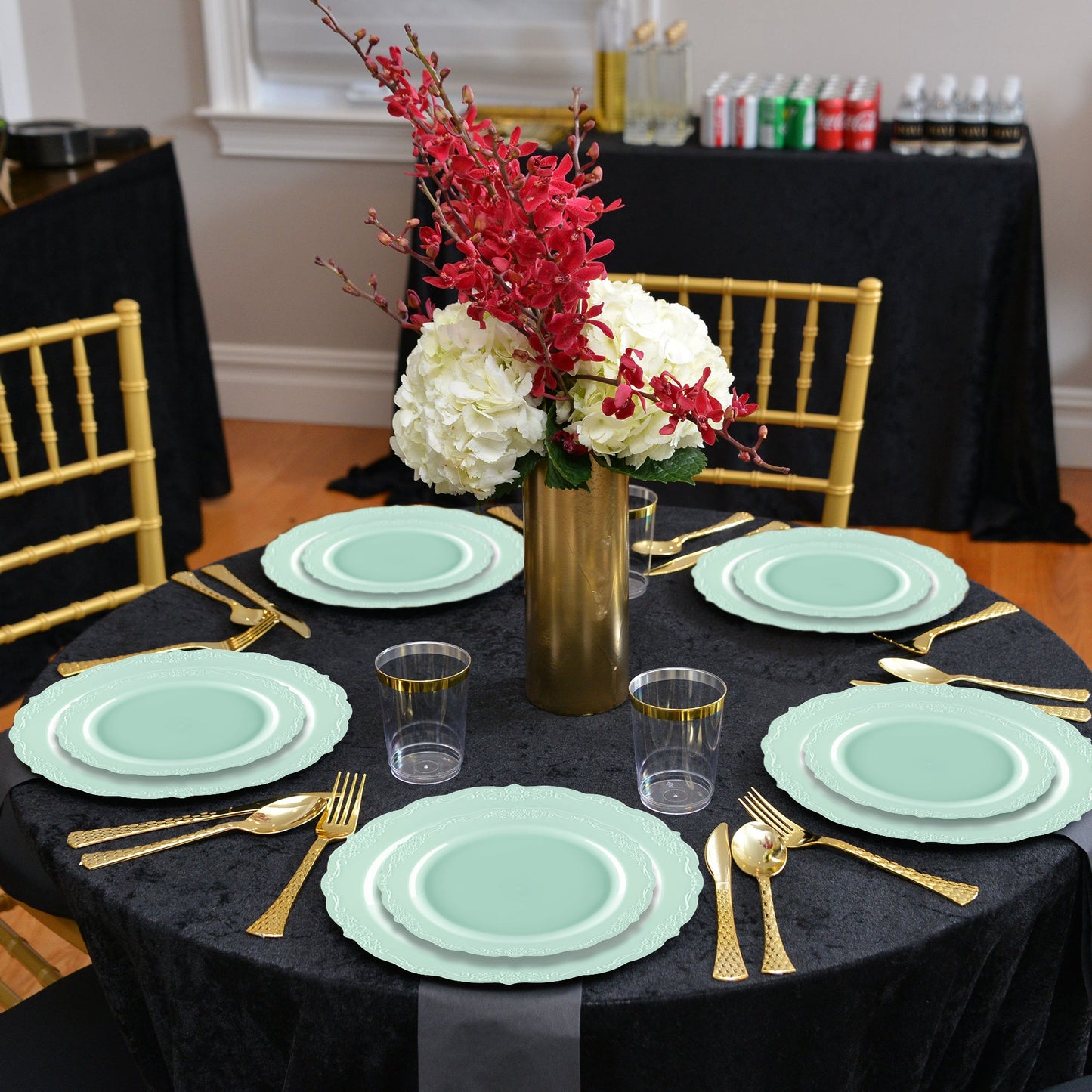 SKU 860TQVP, Salad Plate 7" and Dinner Plate 10", providing the ideal sizes for your next event