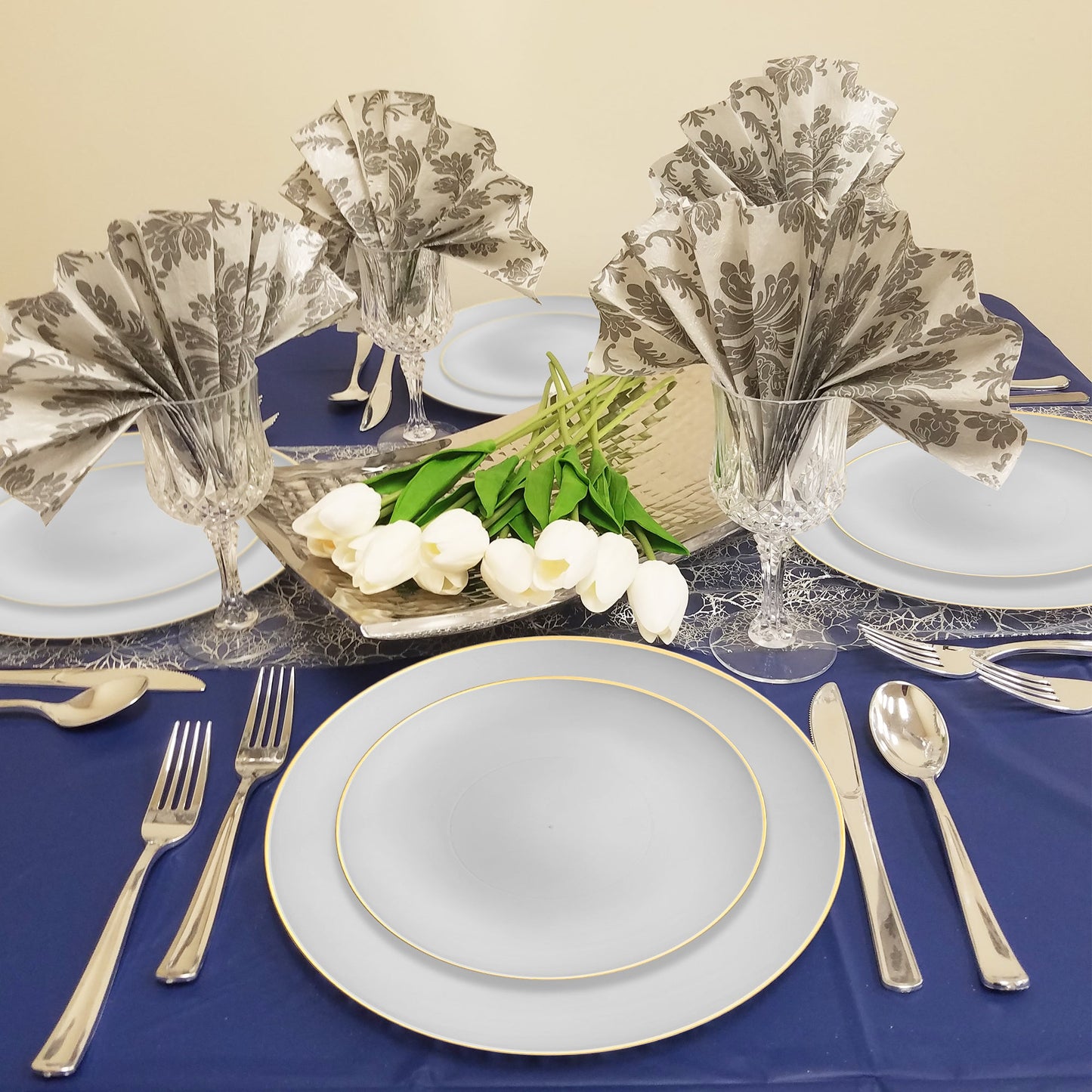 SKU: 930GGVP - Includes 120 Salad Plates (7.5") and 120 Dinner Plates (10.25")