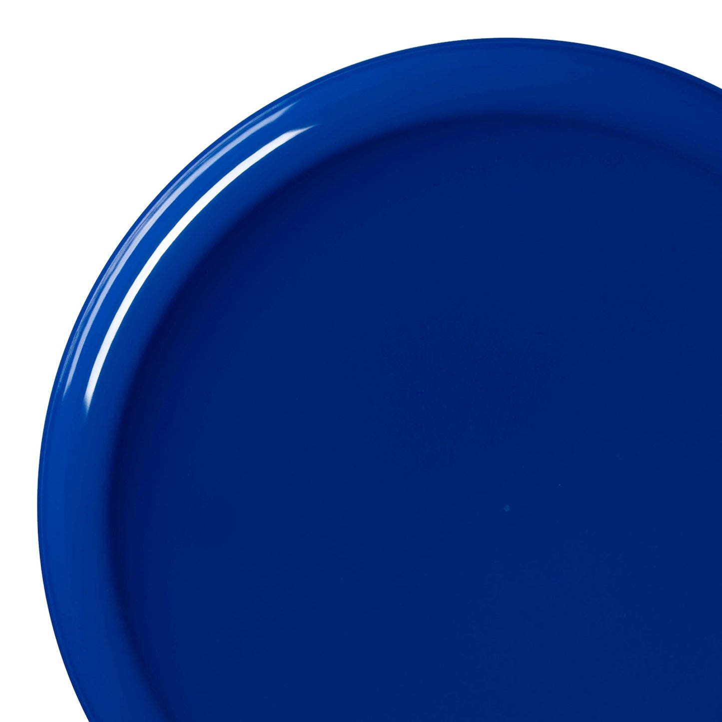 Solid Blue Flat Round Disposable Plastic Dinner Plates