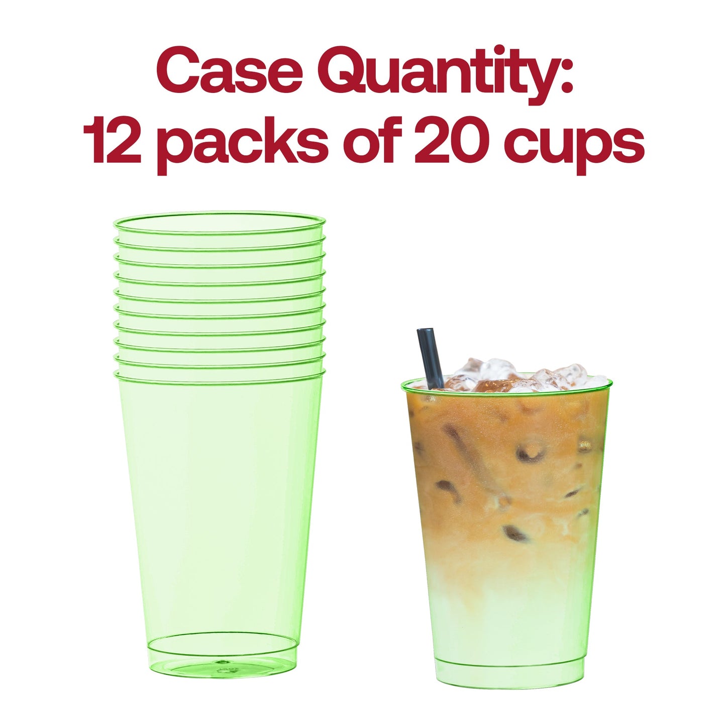 These 12 oz. cups offer a vivid look and easy disposal, perfect for cocktail or punch service