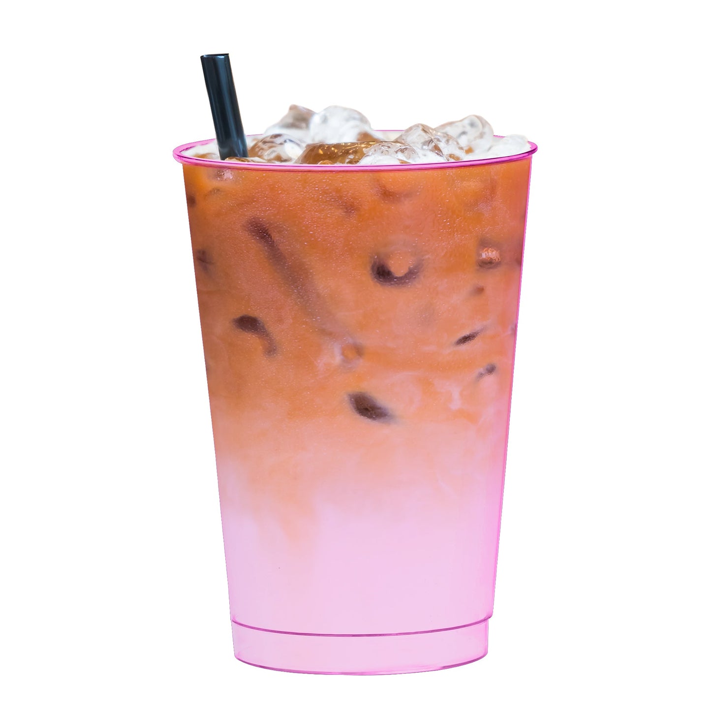 These 12 oz. plastic cups offer a colorful twist for serving beverages at themed events