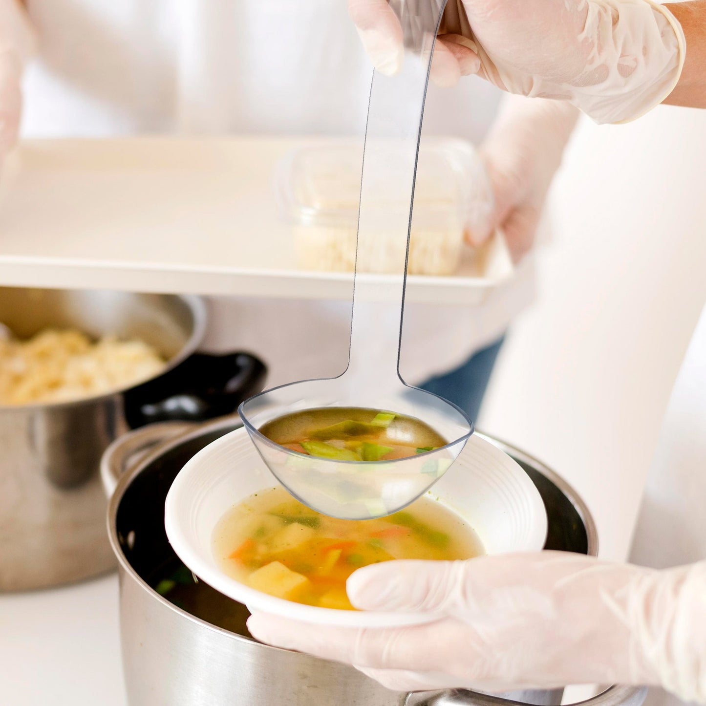 These large ladles provided easy scooping for liquids at buffet-style events.