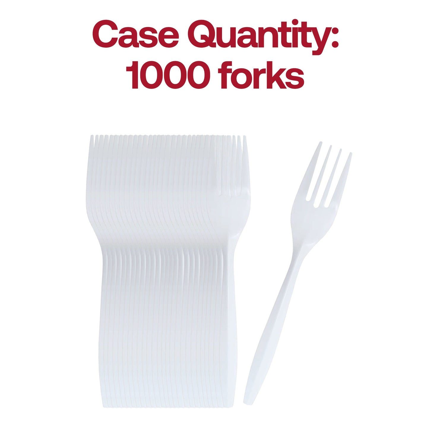 These medium-weight forks are made from BPA-free, recyclable plastic, offering an eco-friendly option without compromising quality